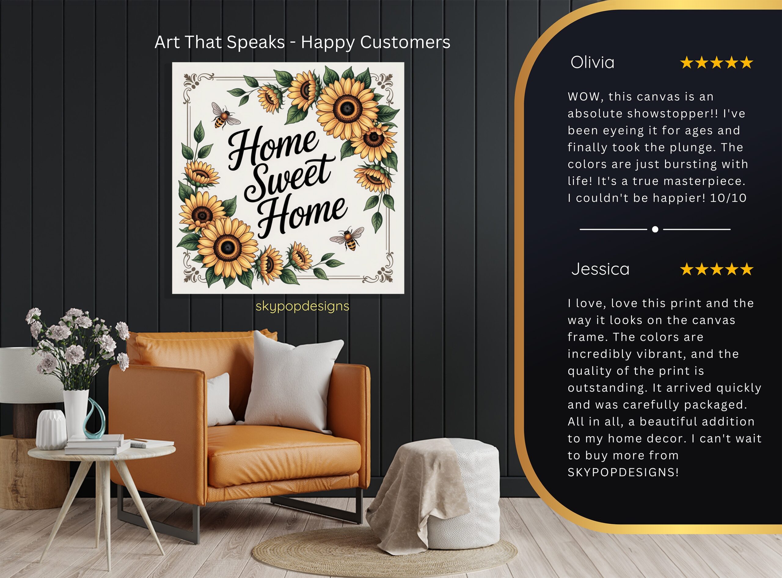 8.jpg Sunflower Home Sweet Home Art