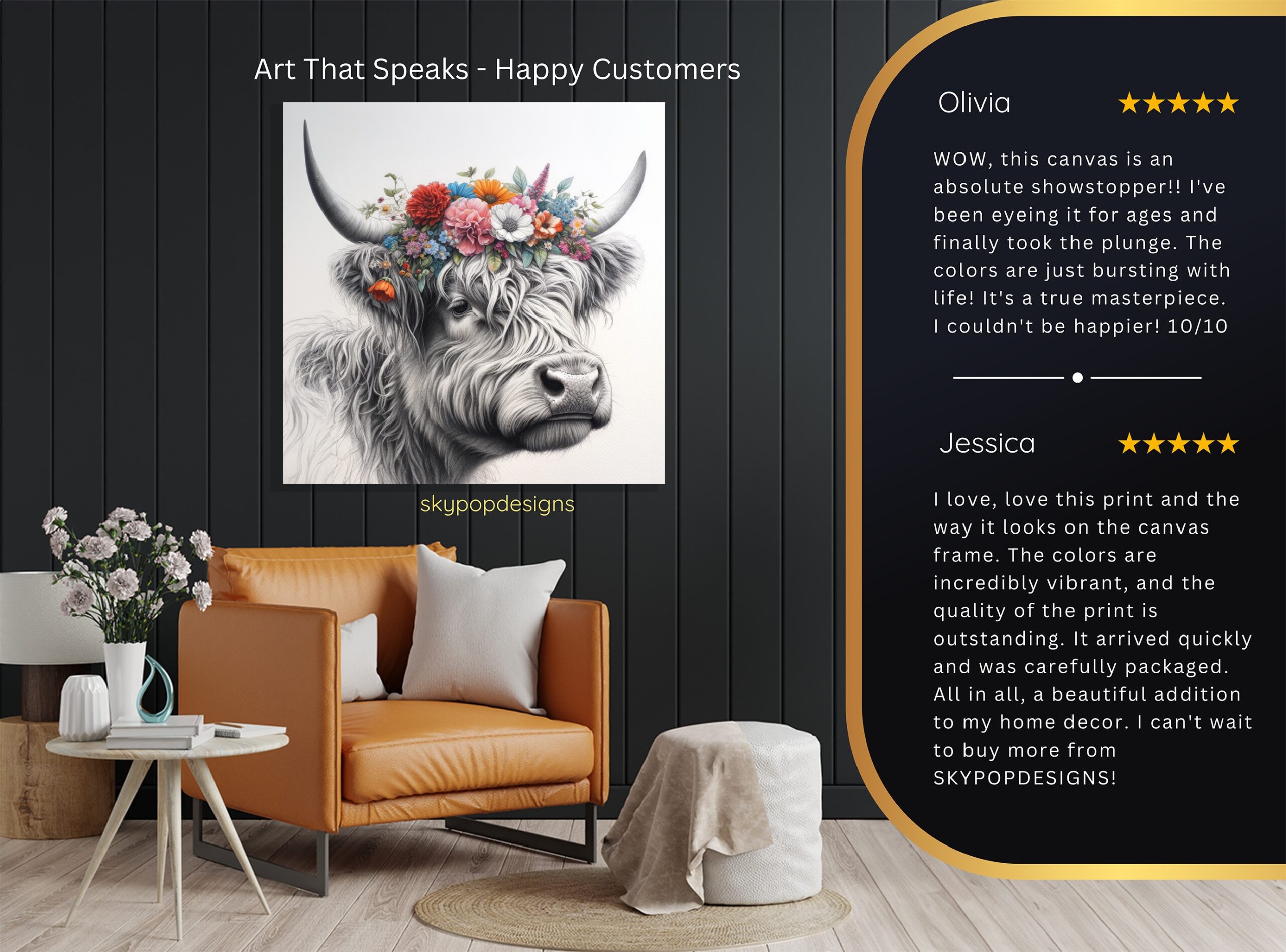 8.jpg Highland Cow Floral Crown Art