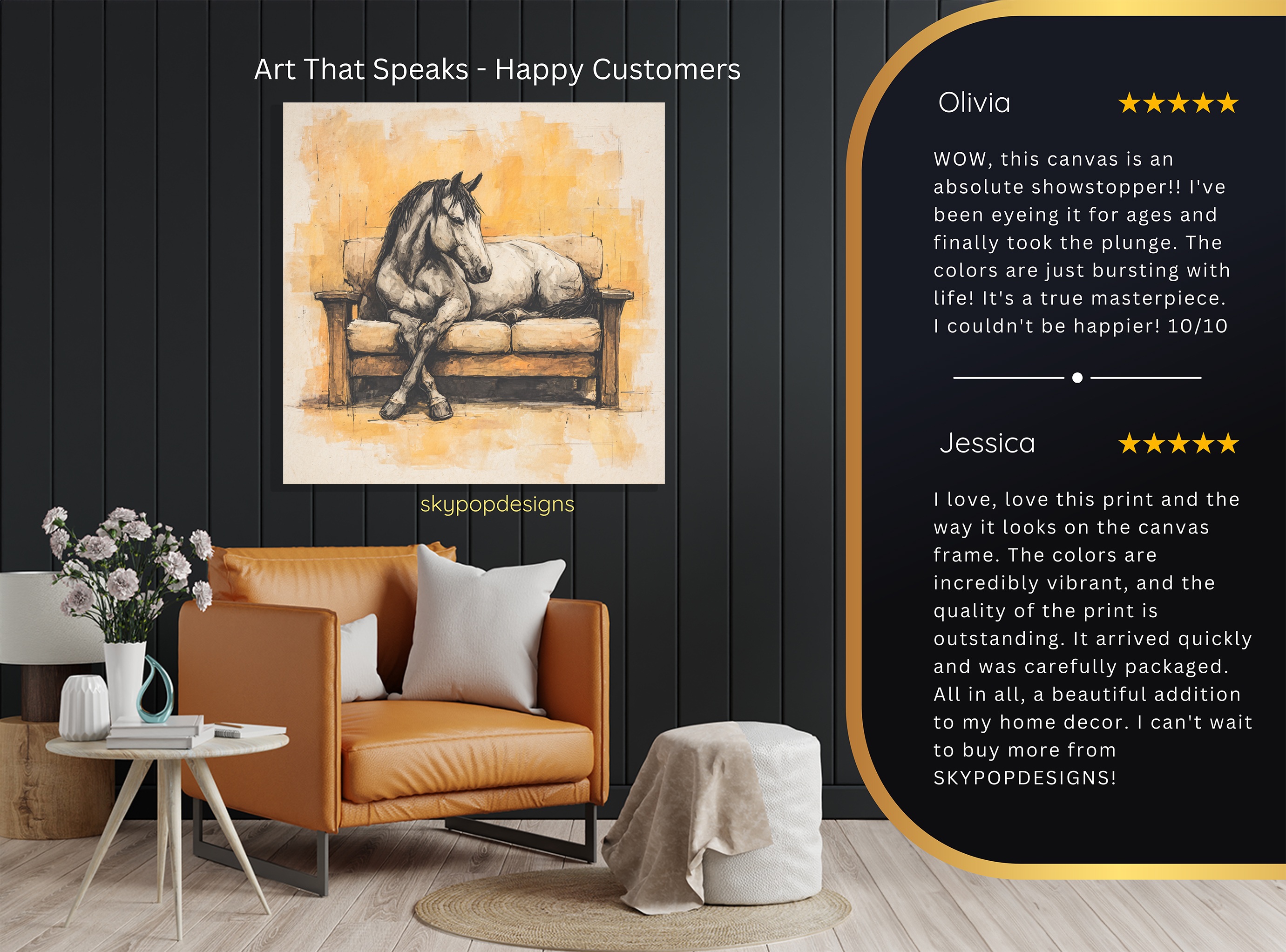 8.jpg Horse on Couch Art