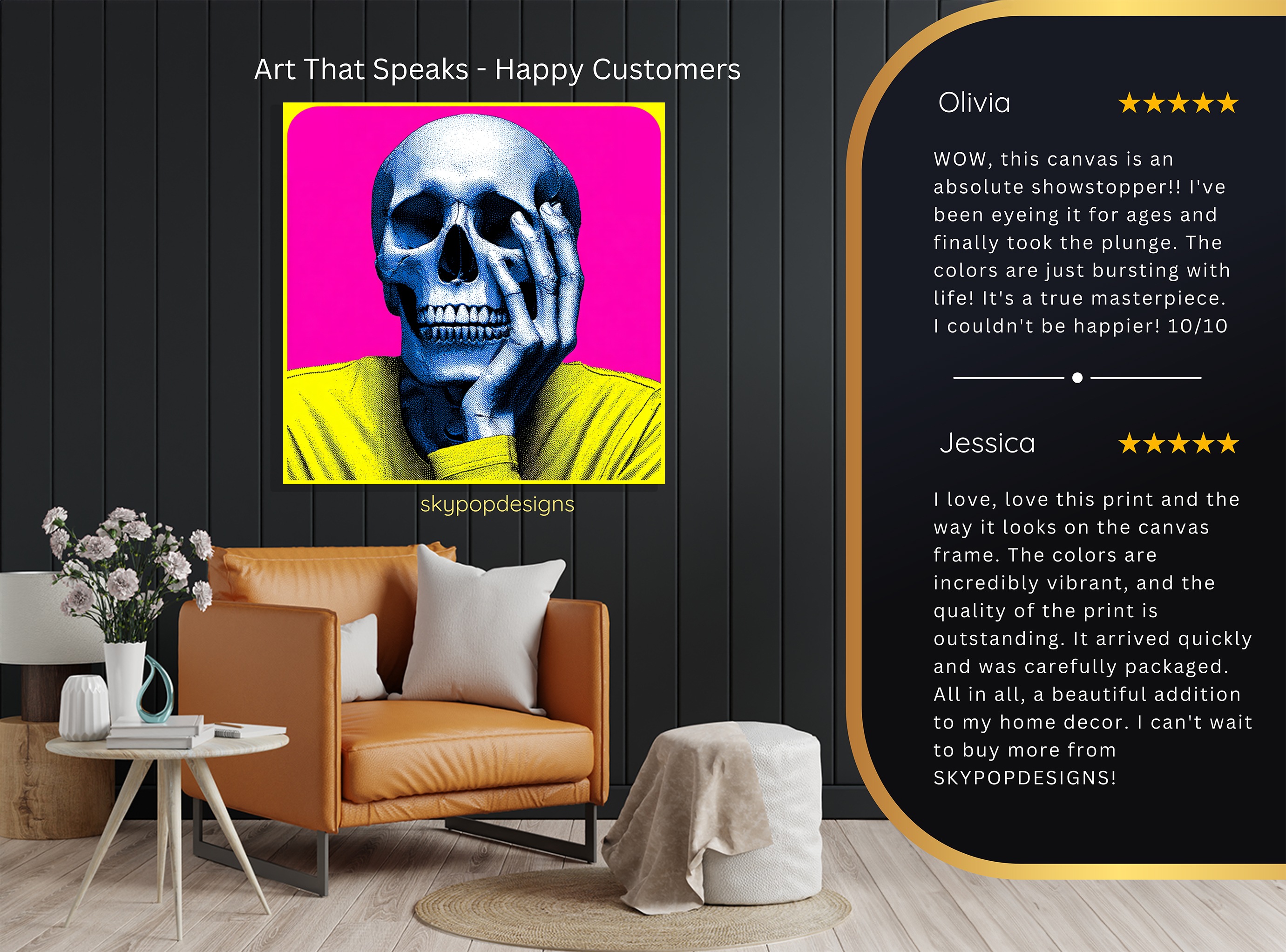 8.jpg Neon Skull Art