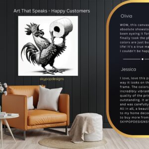 Rooster Toilet Paper Art
