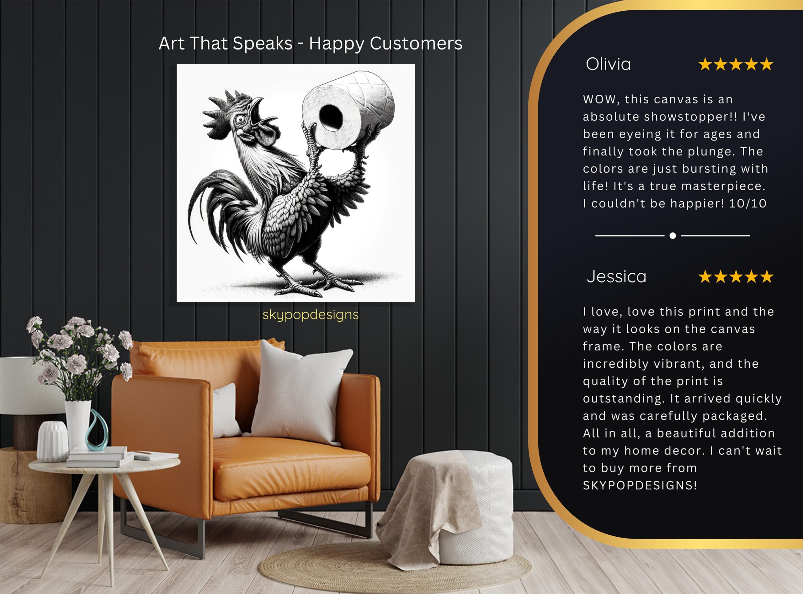 8.jpg Rooster Toilet Paper Art