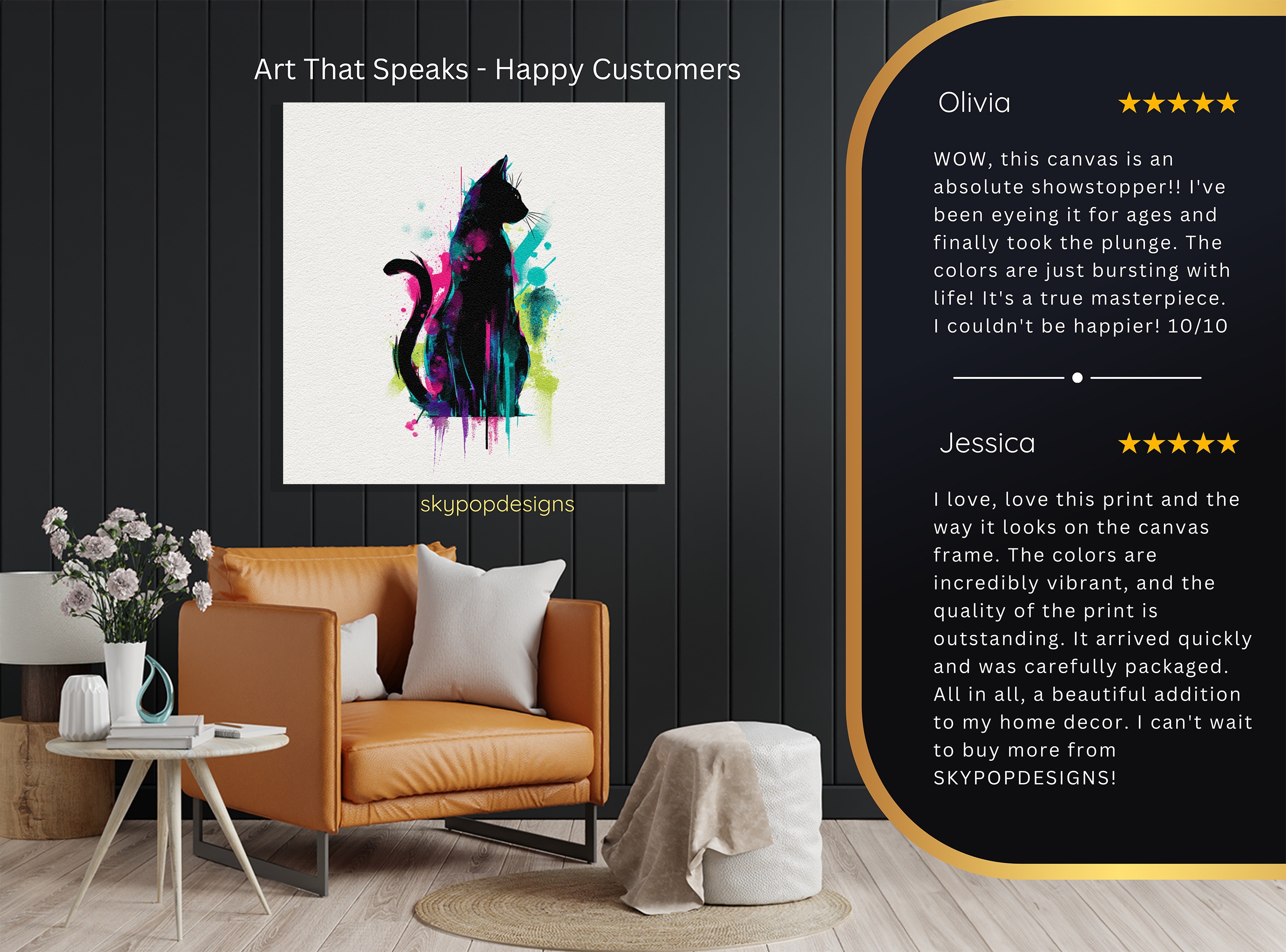 8.jpg Colorful Cat Art