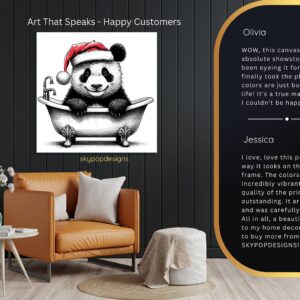 Panda Christmas Bath Art