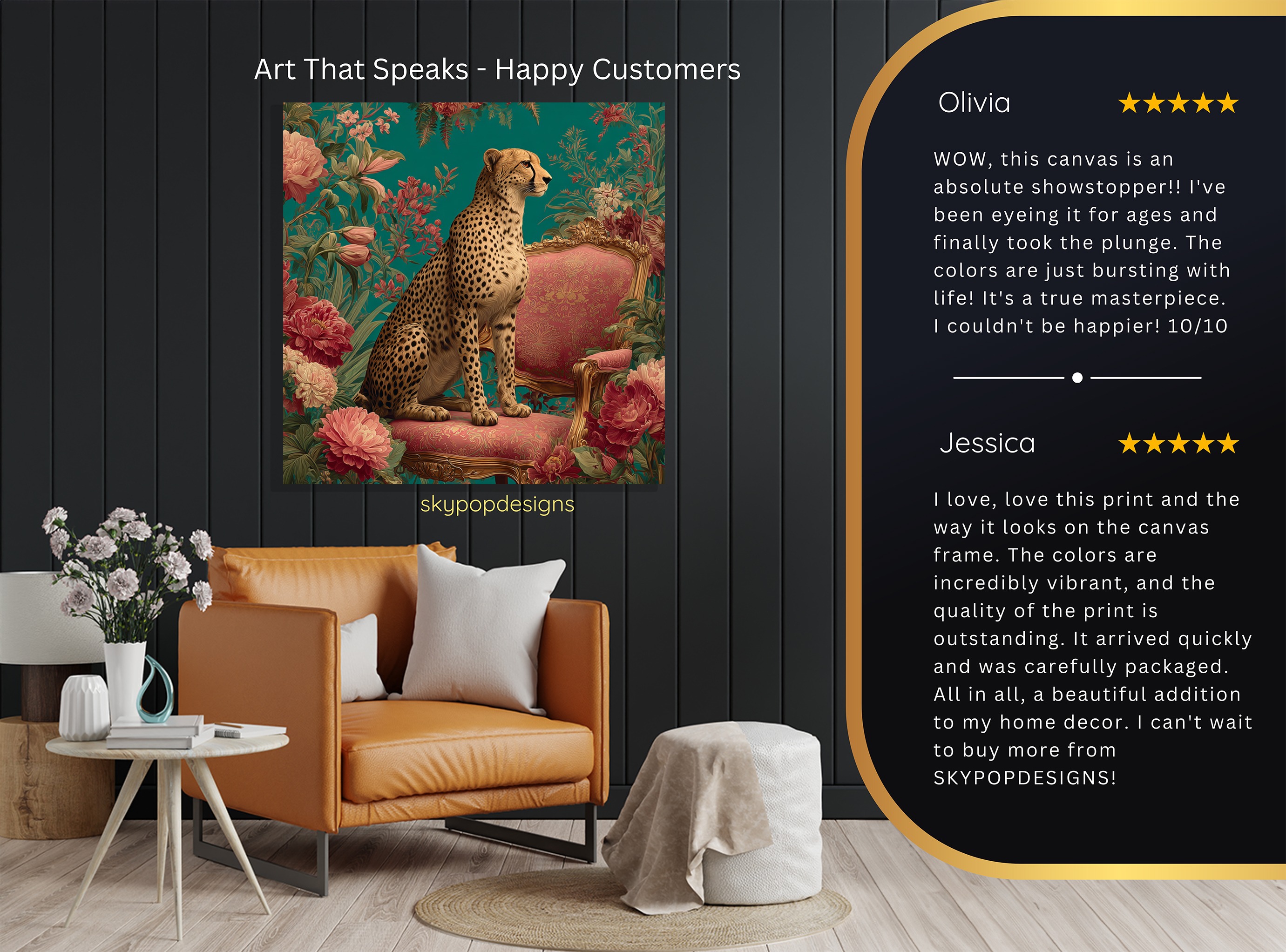 8.jpg Cheetah Floral Throne Art