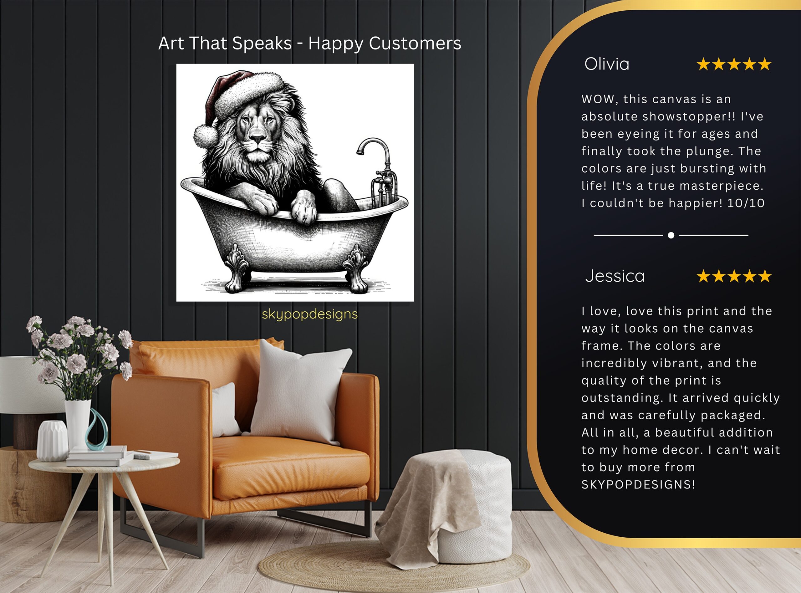 8.jpg Lion Christmas Bath Art