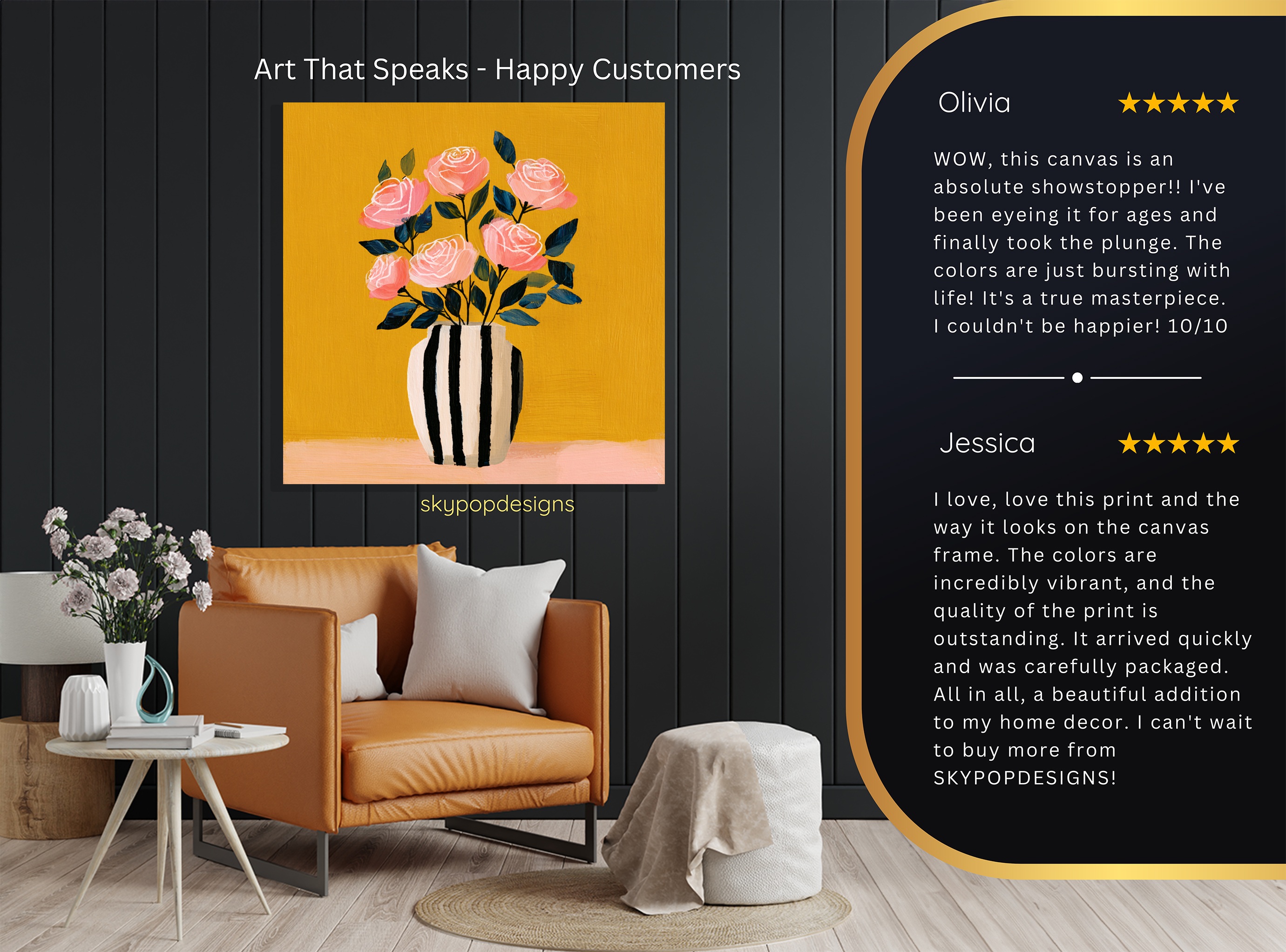 8.jpg Striped Vase Rose Art
