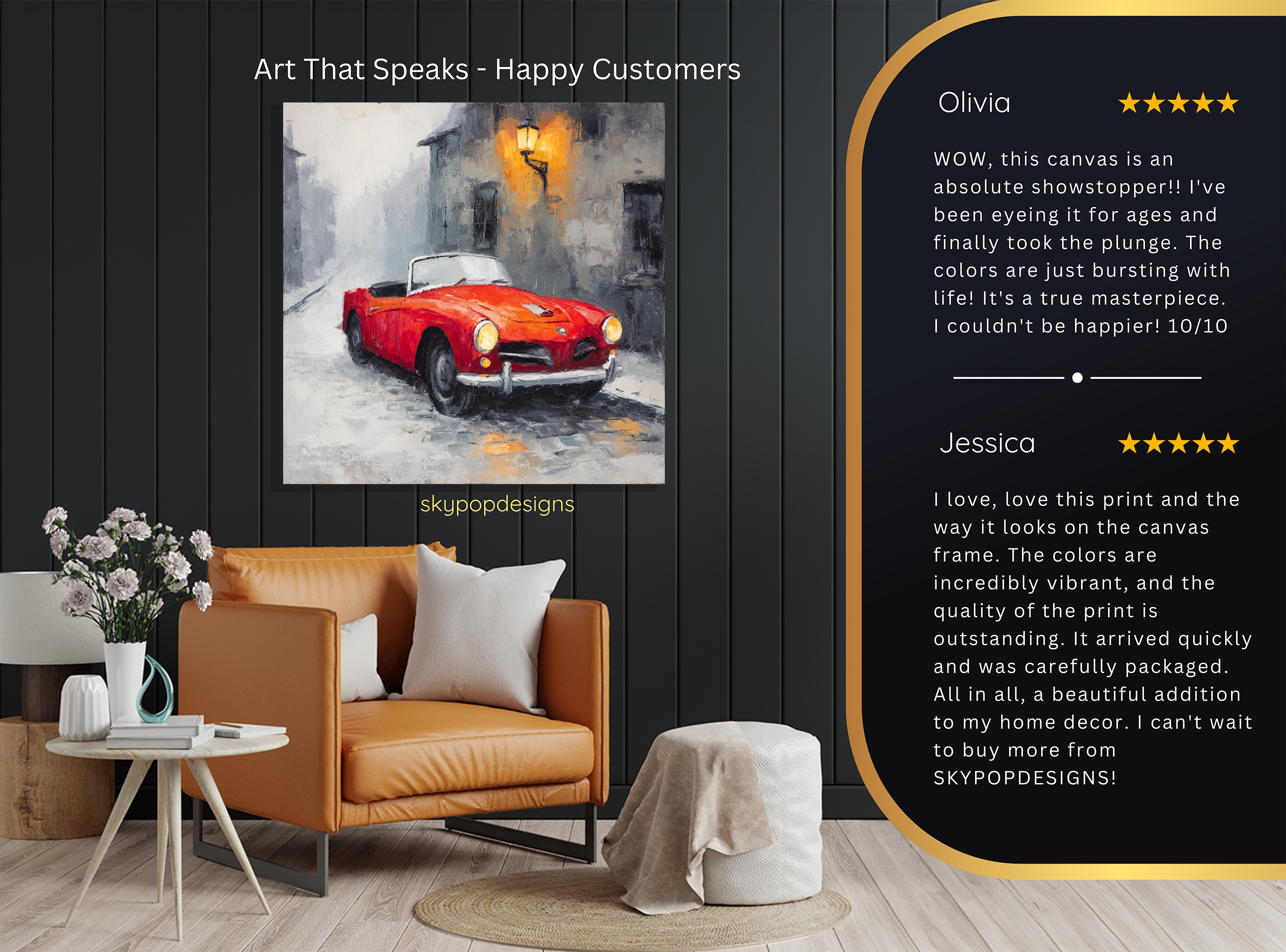 8.jpg Classic Red Convertible Art