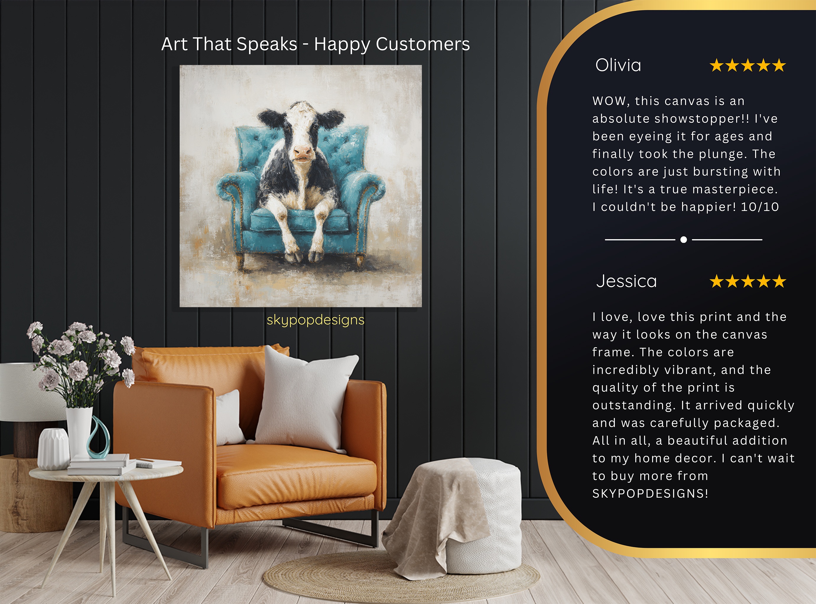 8.jpg Cow in Armchair Art