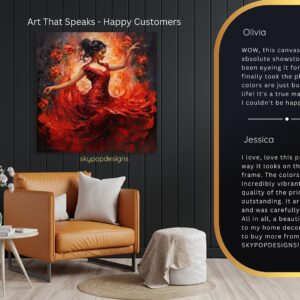 Passionate Dancer Red Art