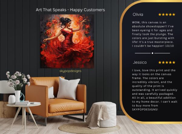 Passionate Dancer Red Art