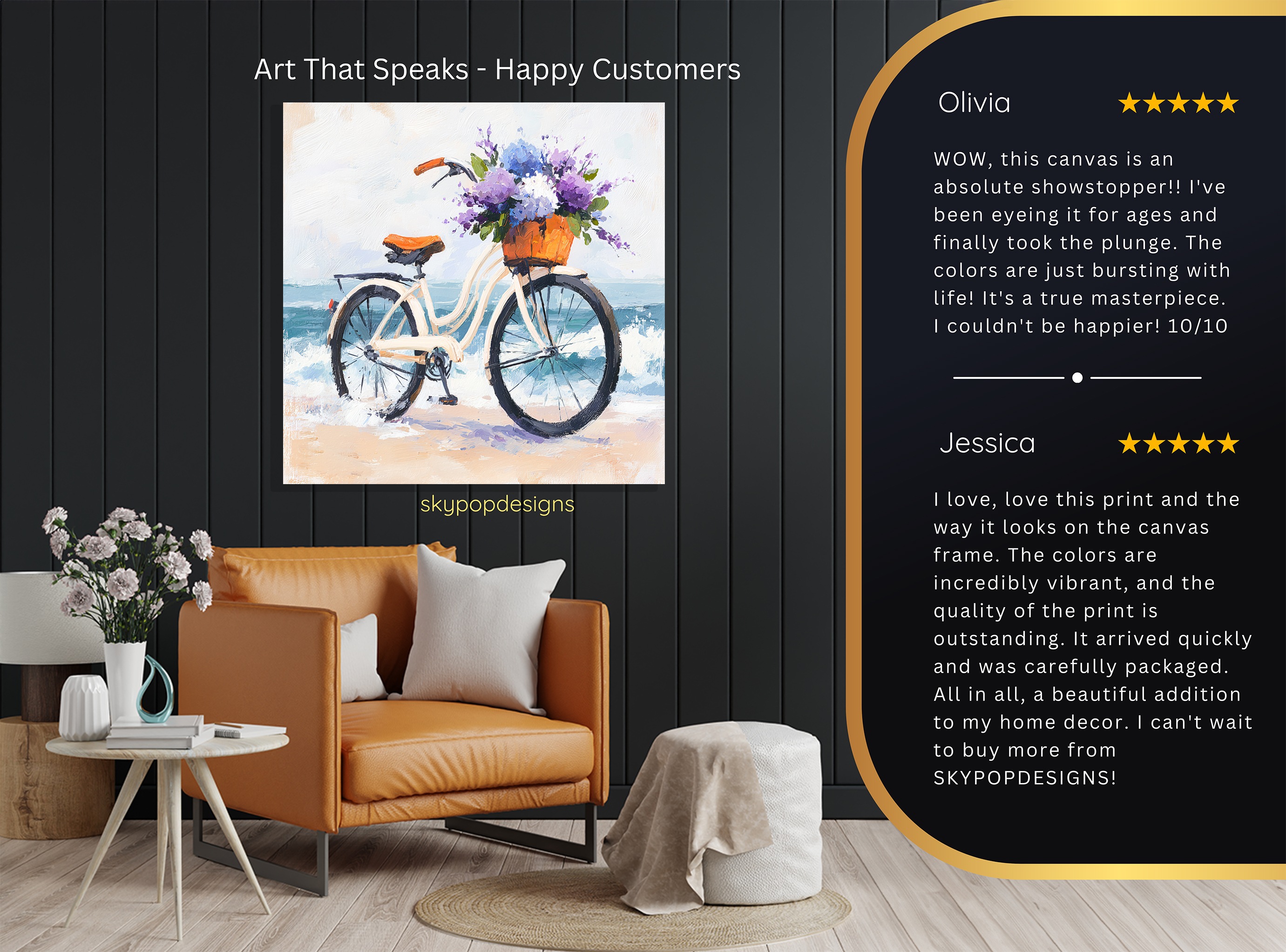 8.jpg Seaside Bicycle Bouquet Art