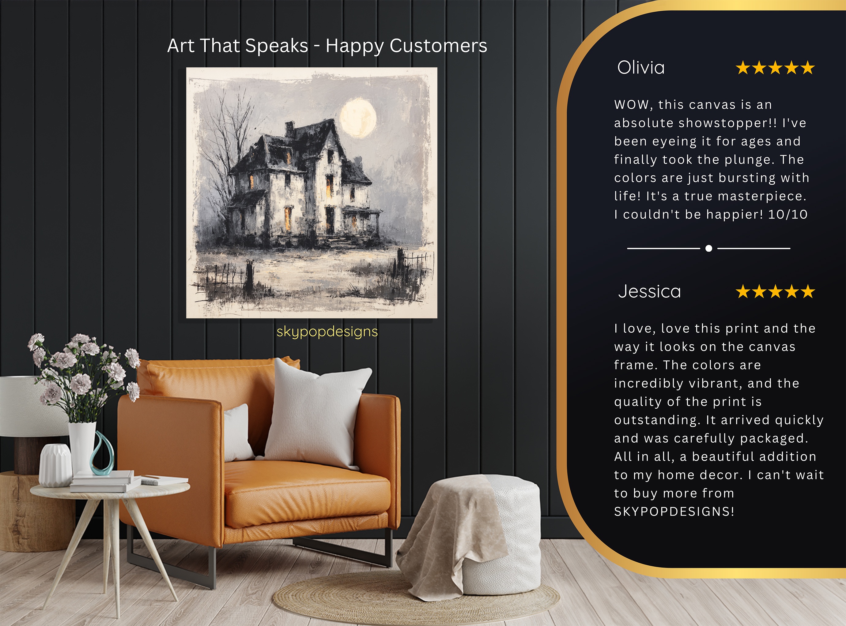 8.jpg Haunted Farmhouse Night Art