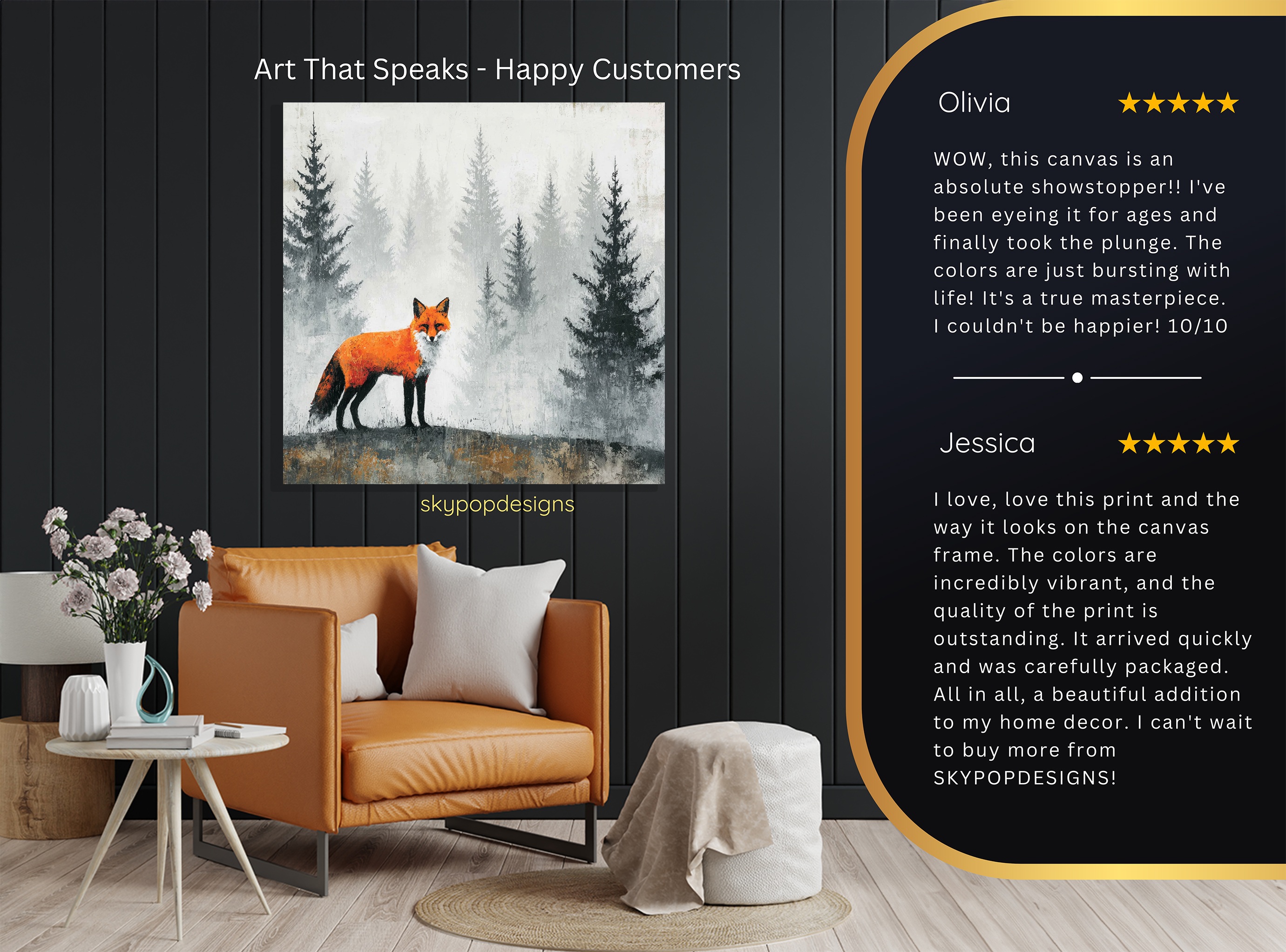 8.jpg Fox in Misty Forest Art