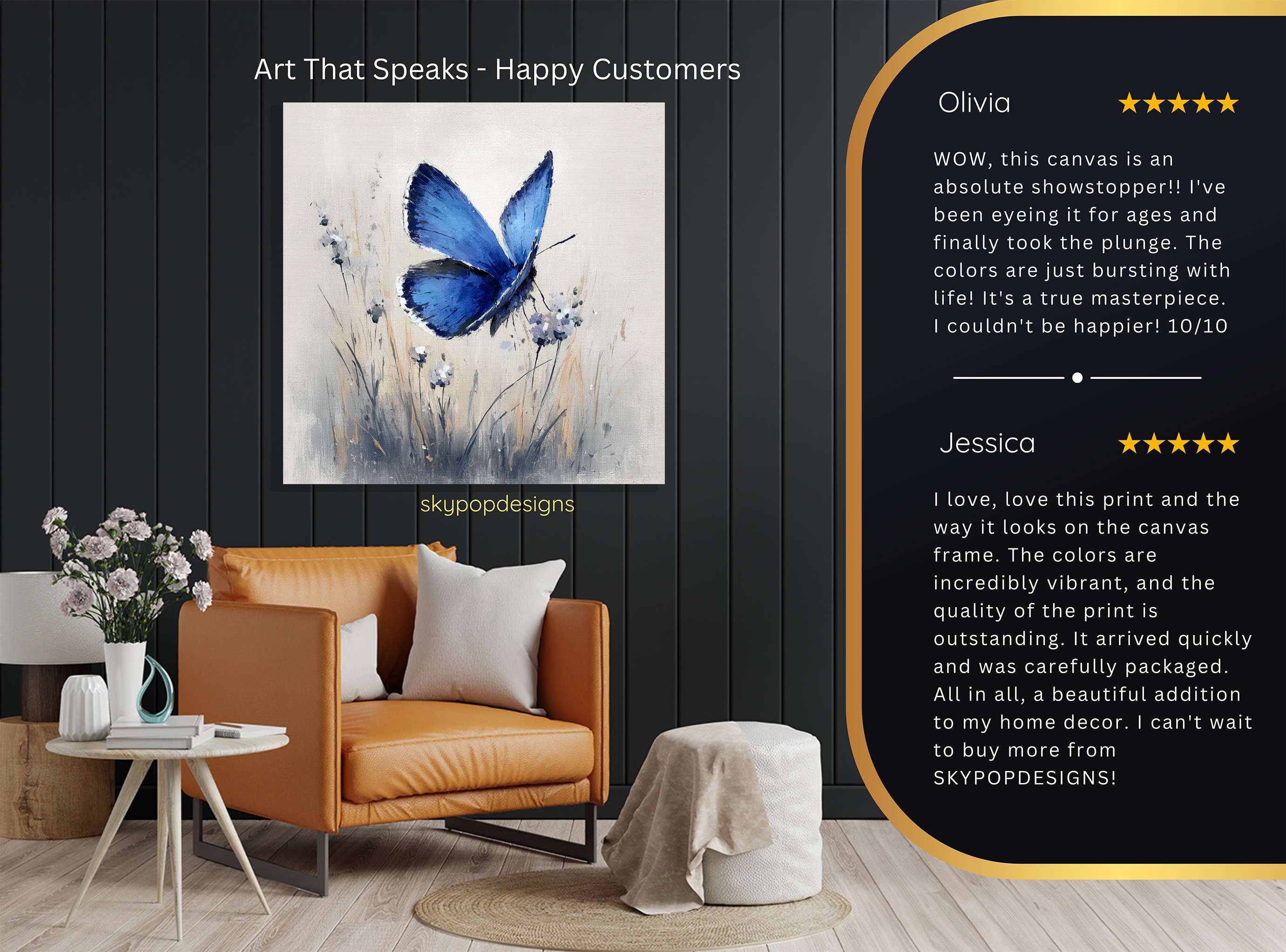 8.jpg Blue Butterfly Art
