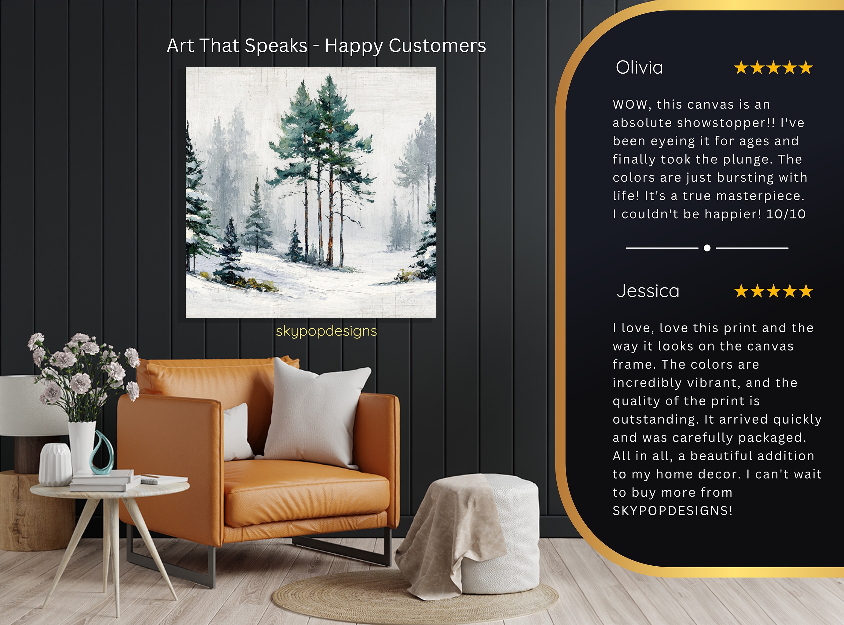 8.jpg Winter Pine Forest Art
