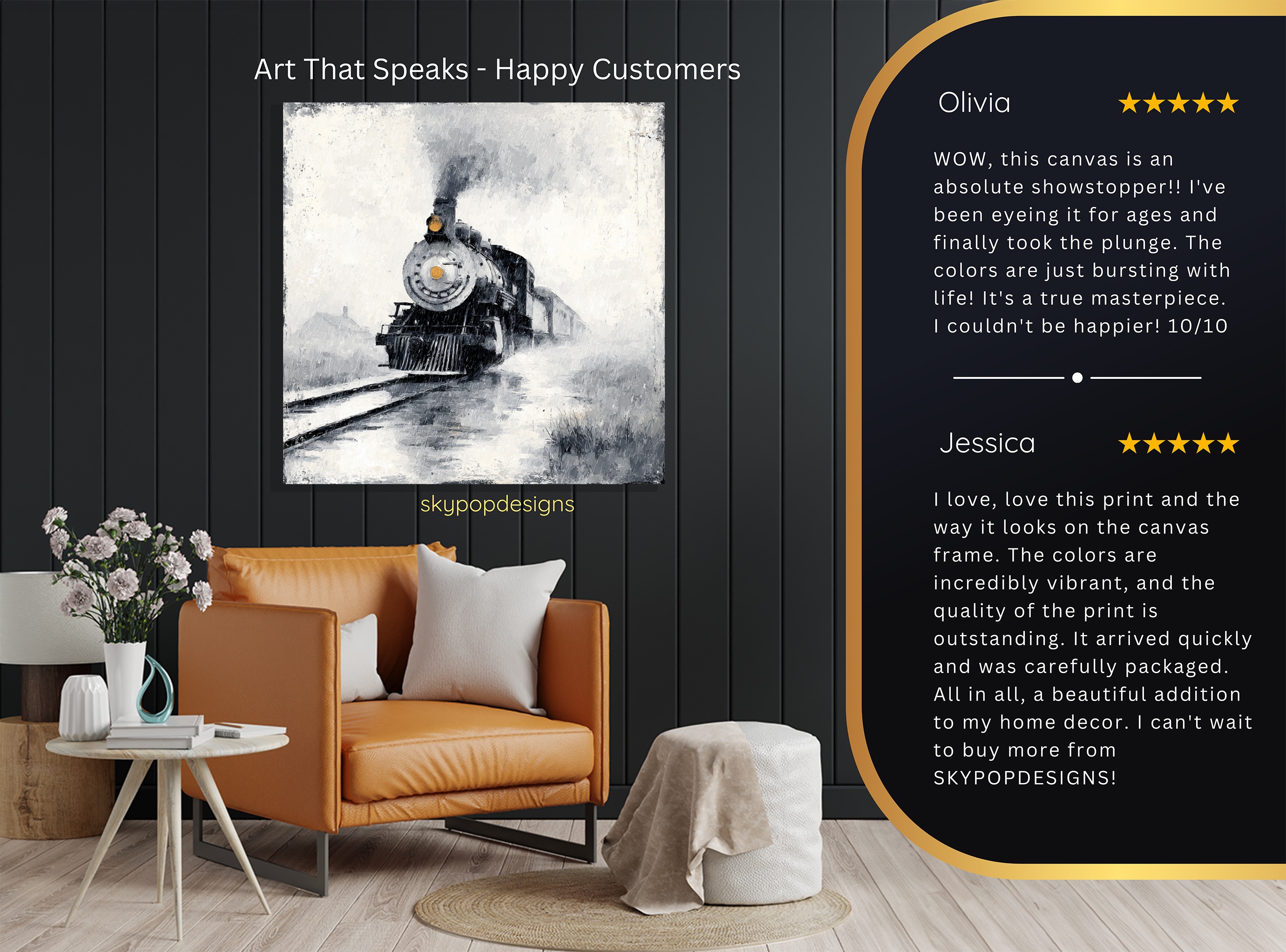 8.jpg Vintage Steam Train Art