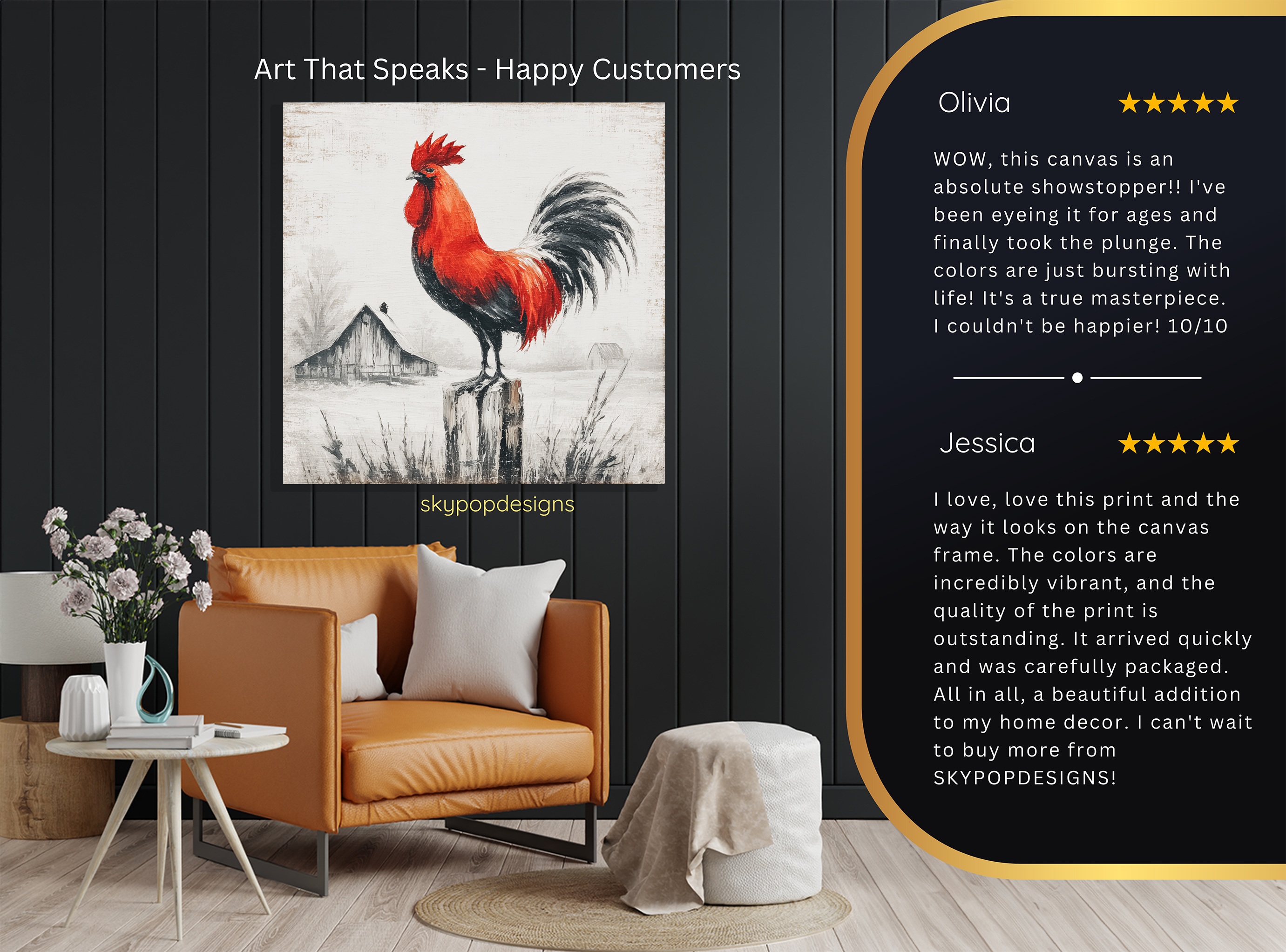 8.jpg Red Rooster Art