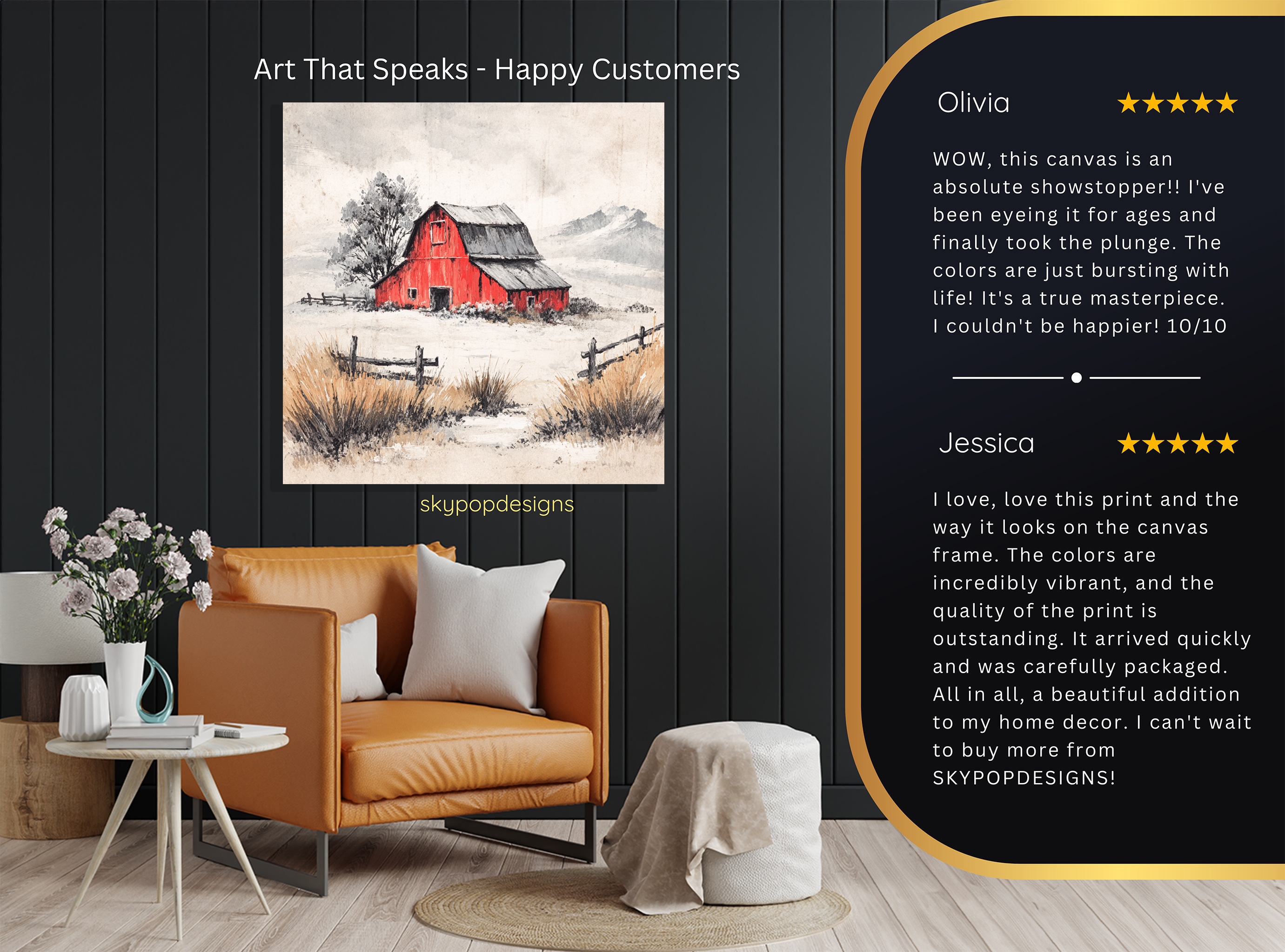 8.jpg Red Barn Landscape Art