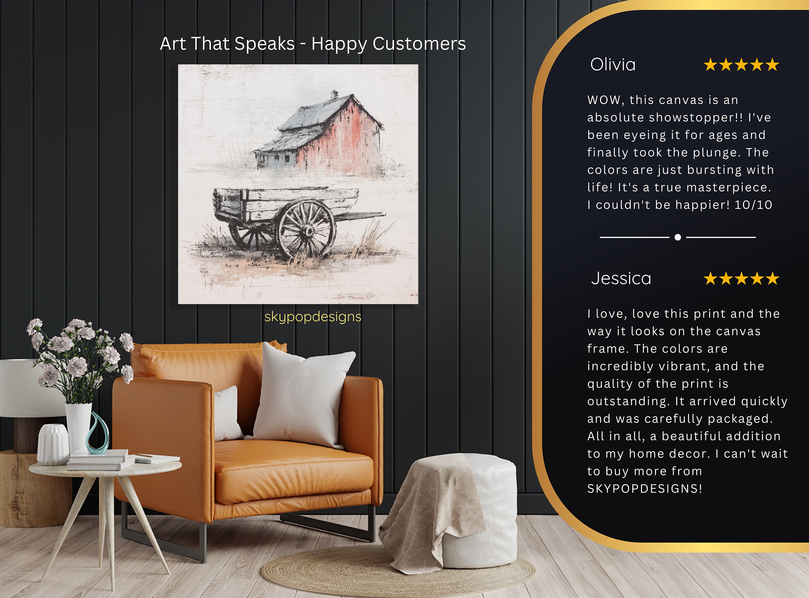 8.jpg Rustic Barn and Wagon Art