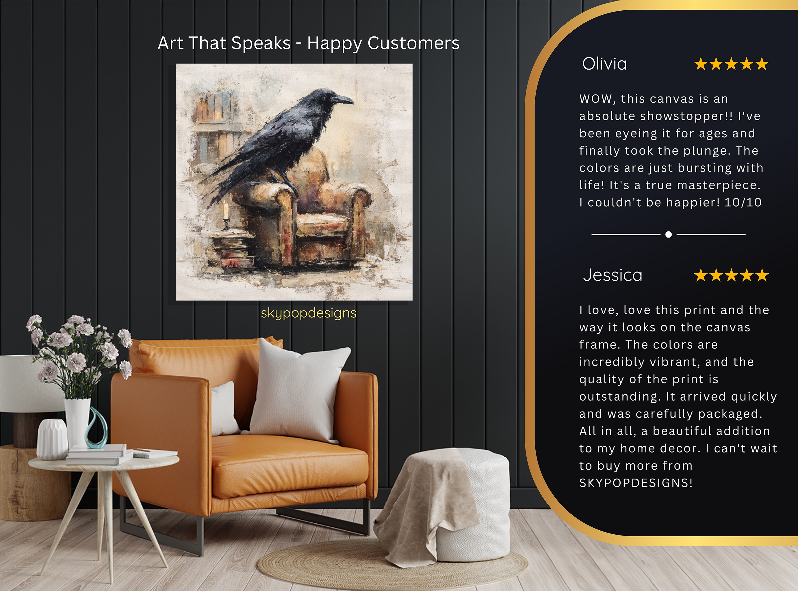 8.jpg Raven Armchair Art