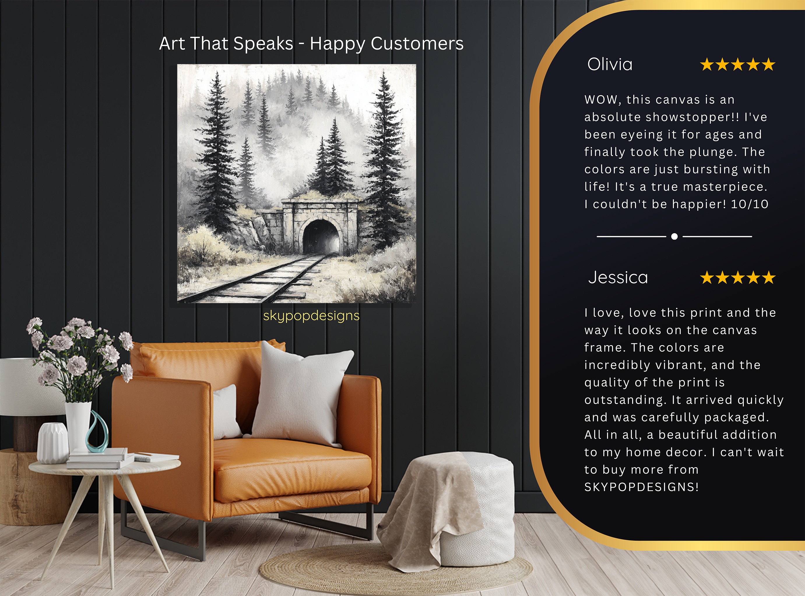 8.jpg Misty Forest Railway Tunnel Art