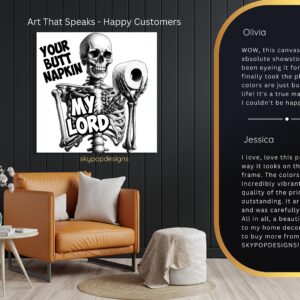 Skeleton Toilet Paper Lord Art