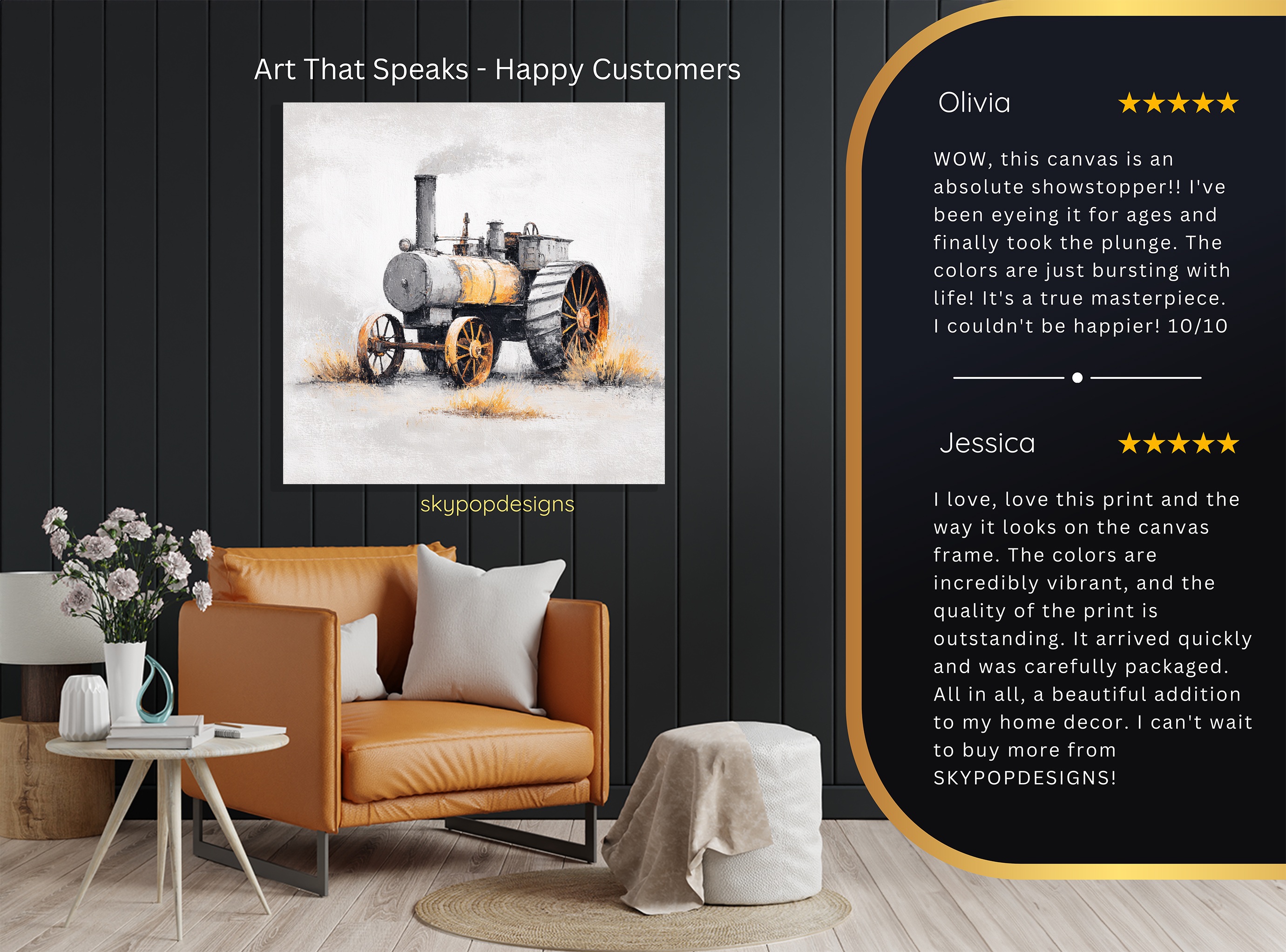 8.jpg Vintage Steam Tractor Art