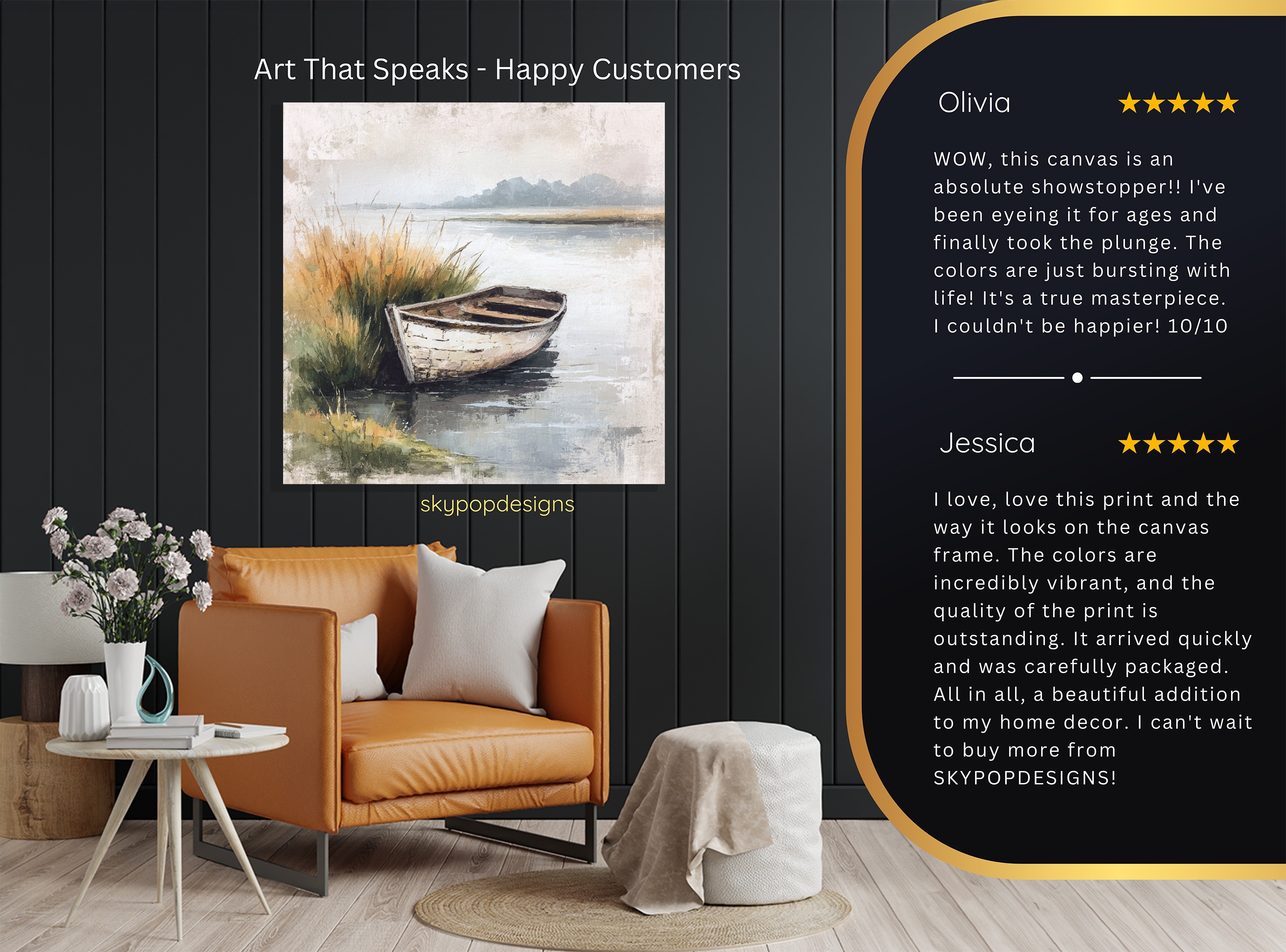 8.jpg Tranquil Lakeside Boat Art