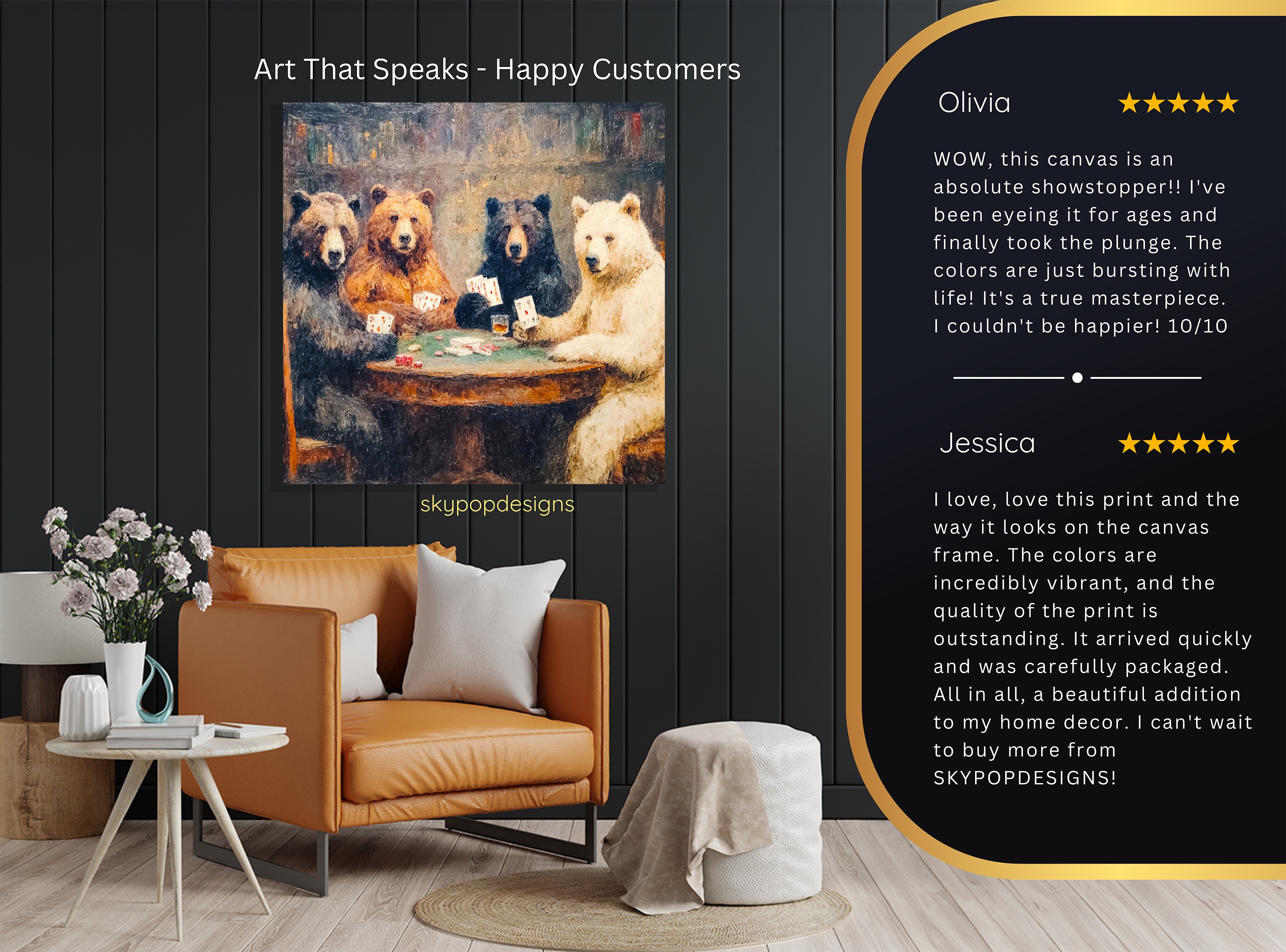 8.jpg Bear Playing Poker Art