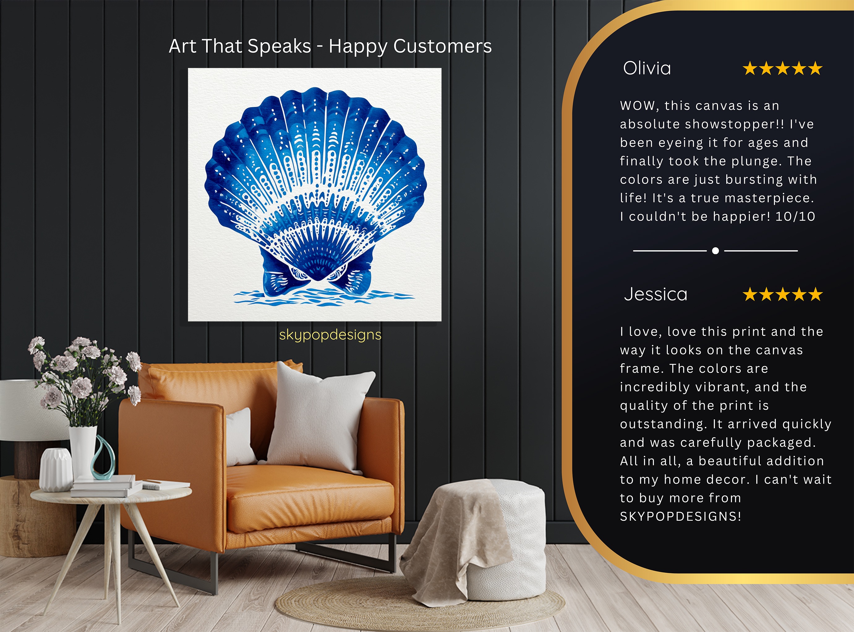 8.jpg Blue Seashell Art
