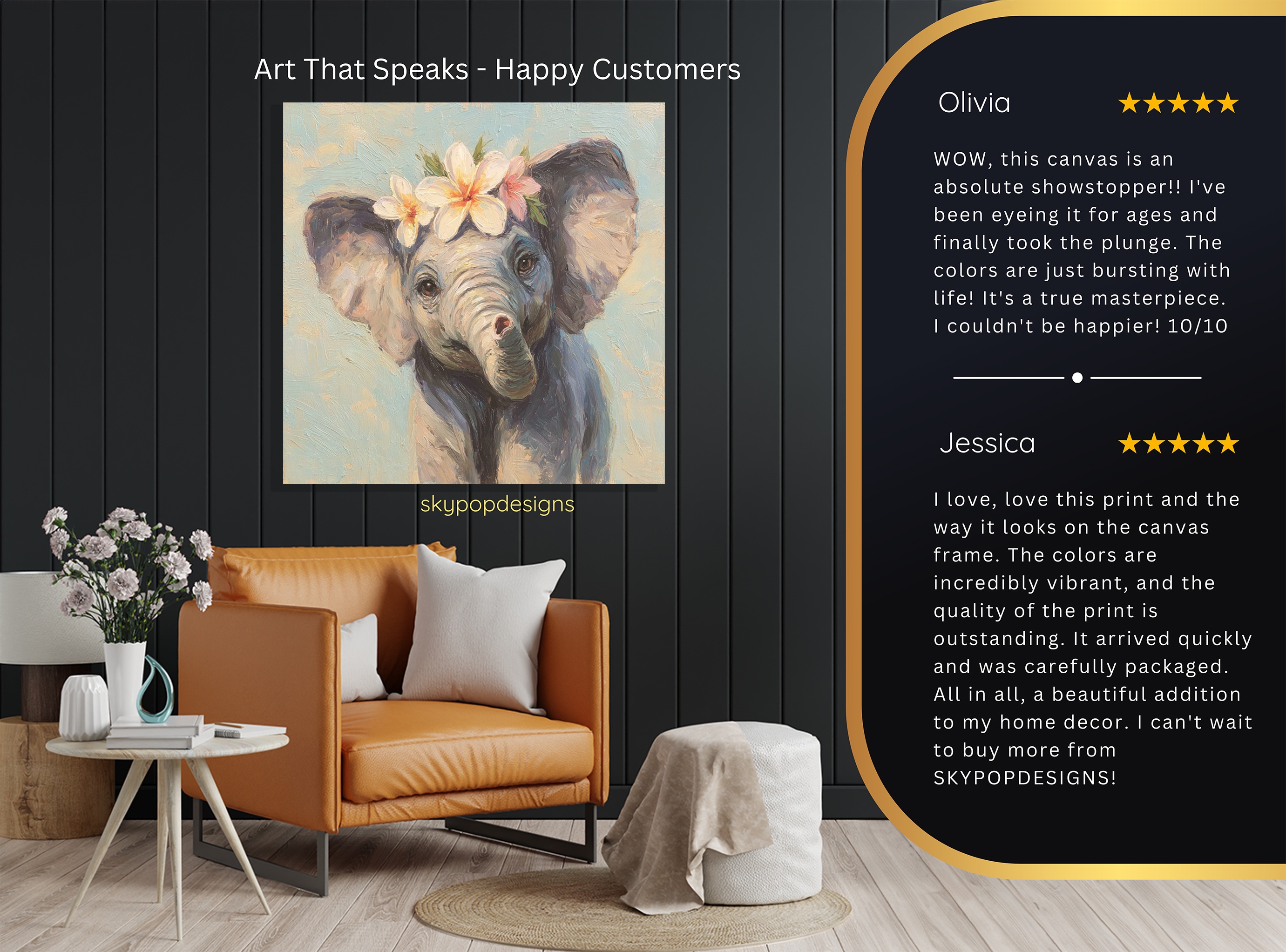 8.jpg Baby Elephant Flower Art