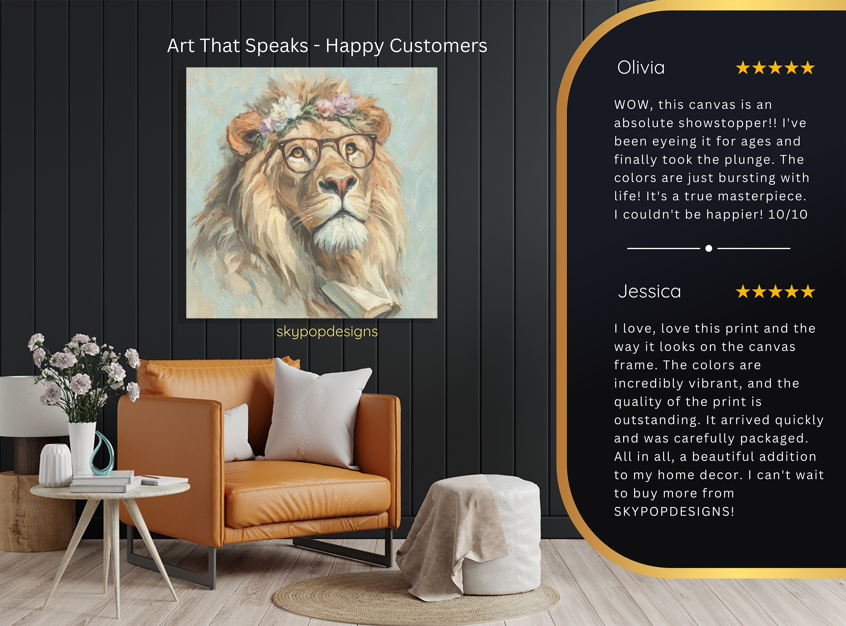 8.jpg Lion Book Glasses Art