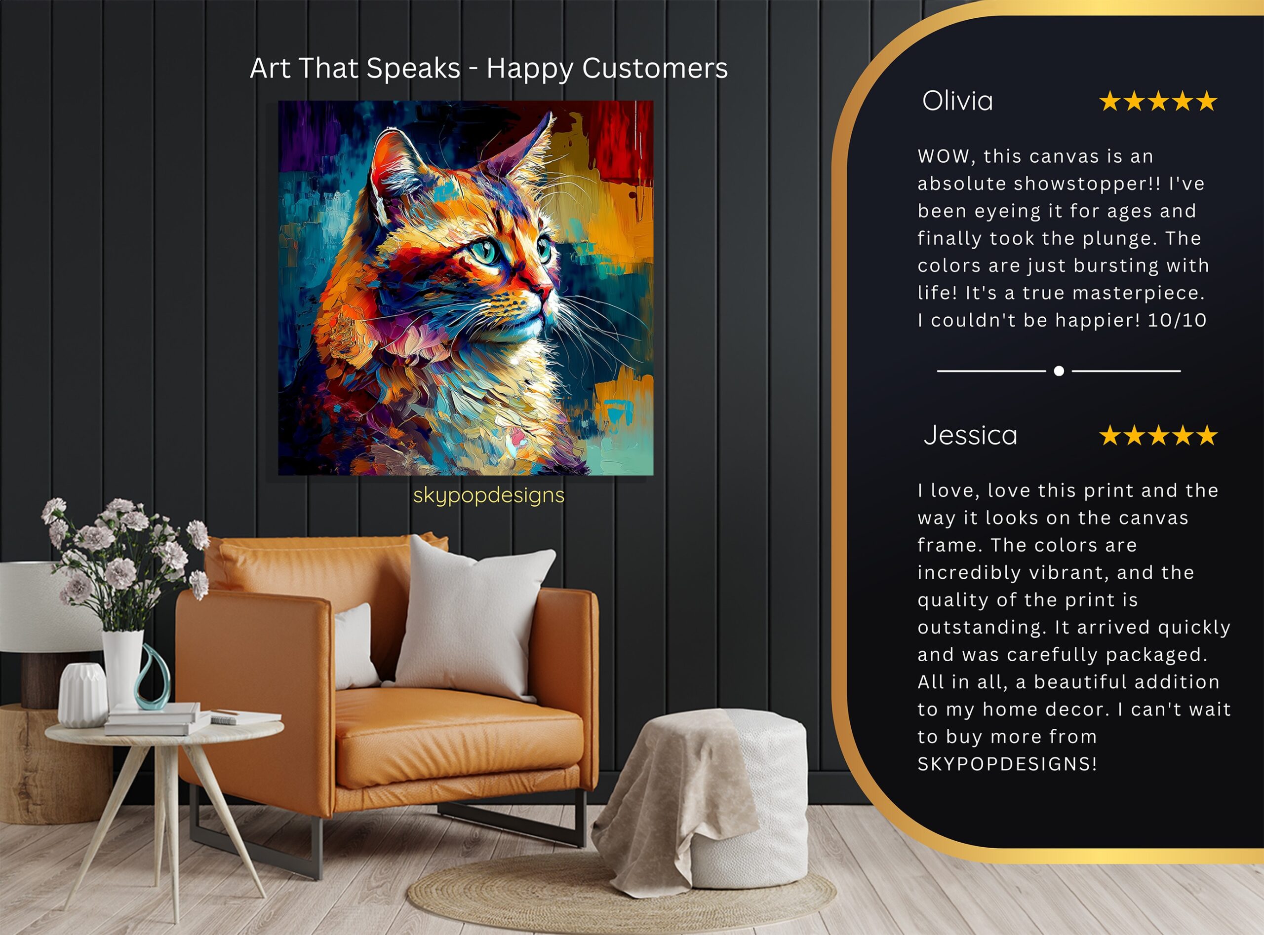 8.jpg Vibrant Cat Art