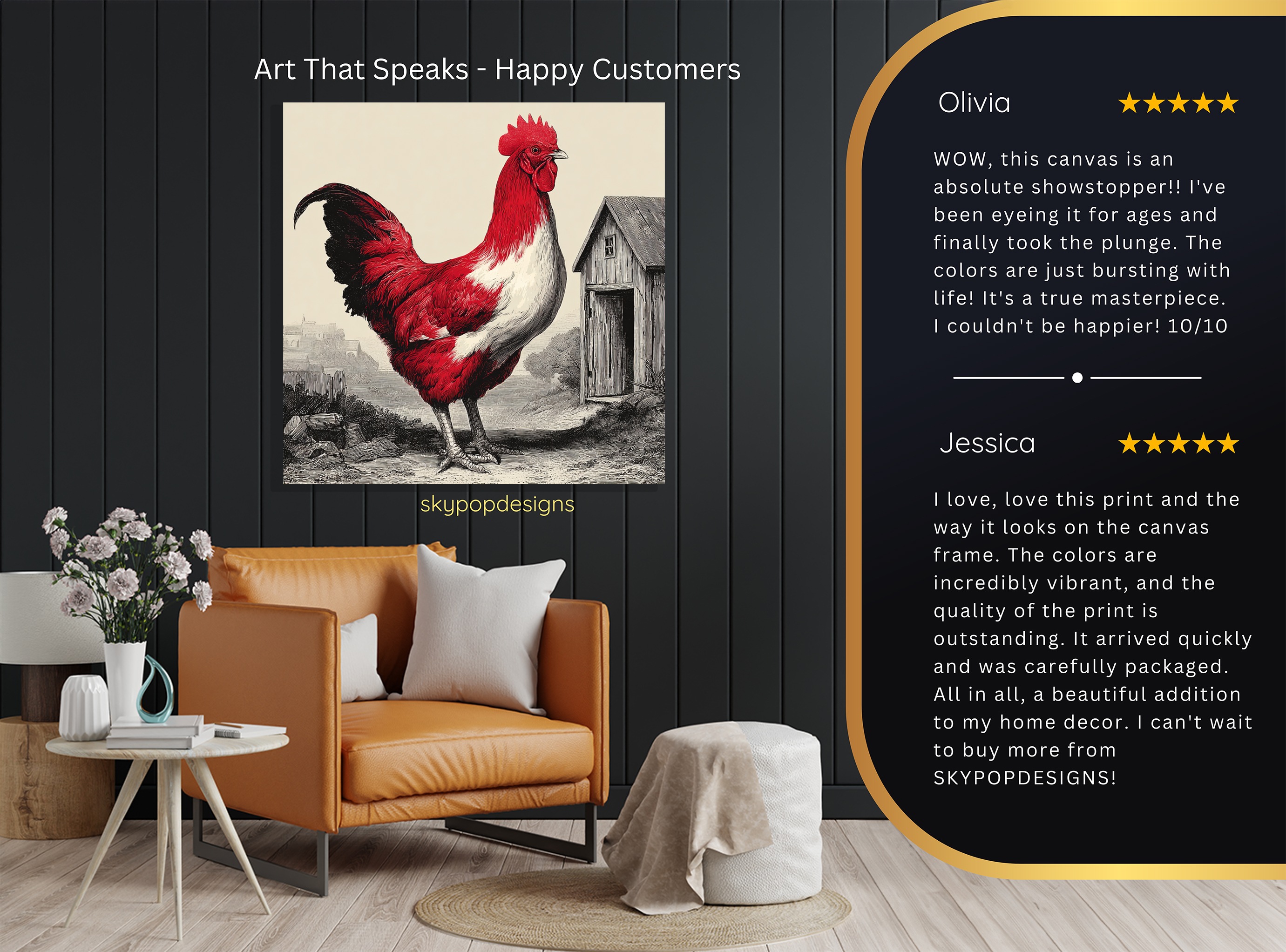 8.jpg Red Rooster Art