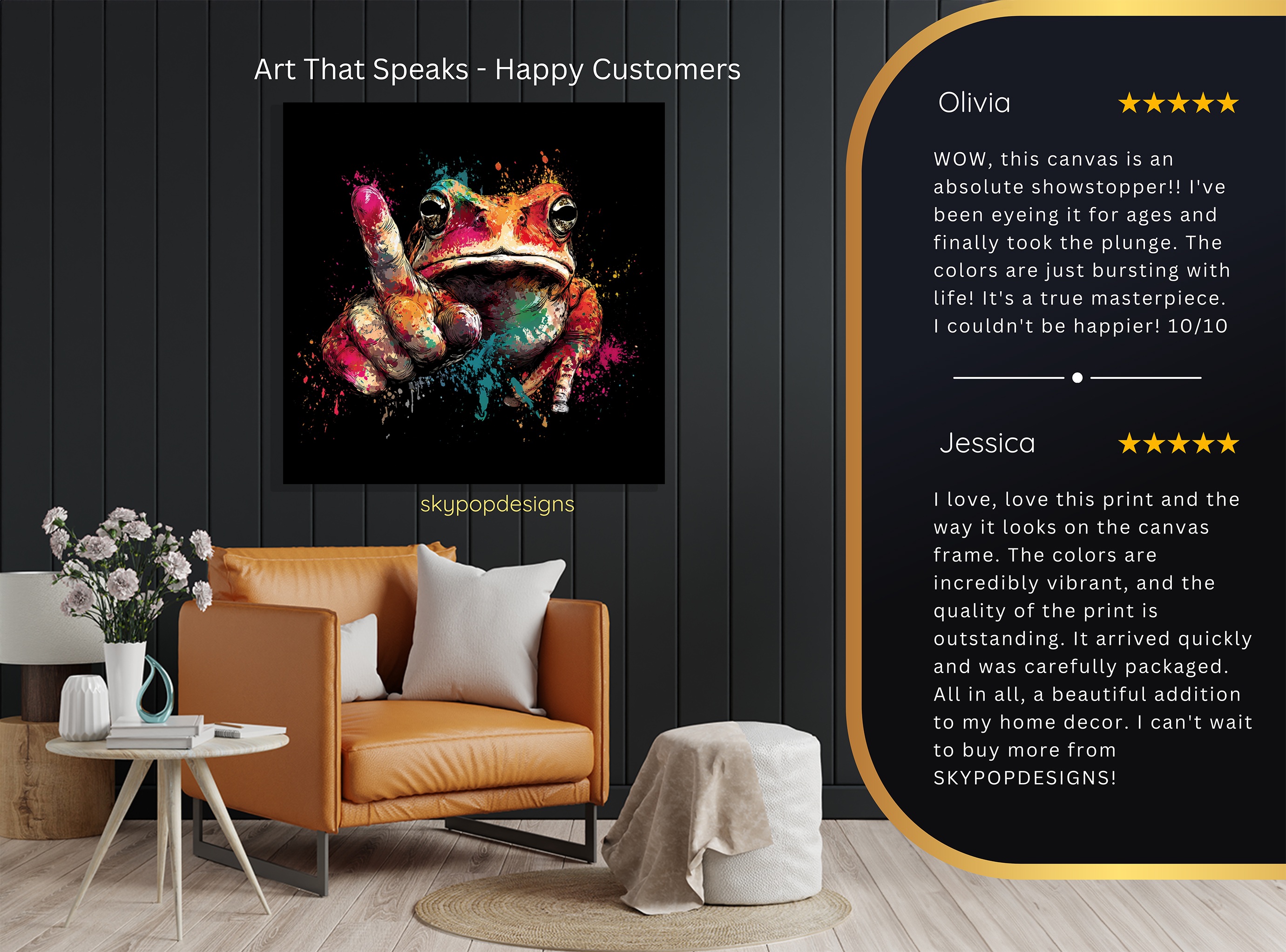 8.jpg Colorful Frog Art
