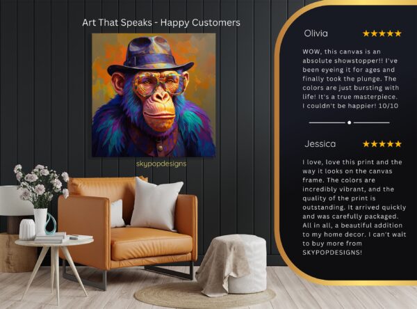 Chimpanzee Portrait Art