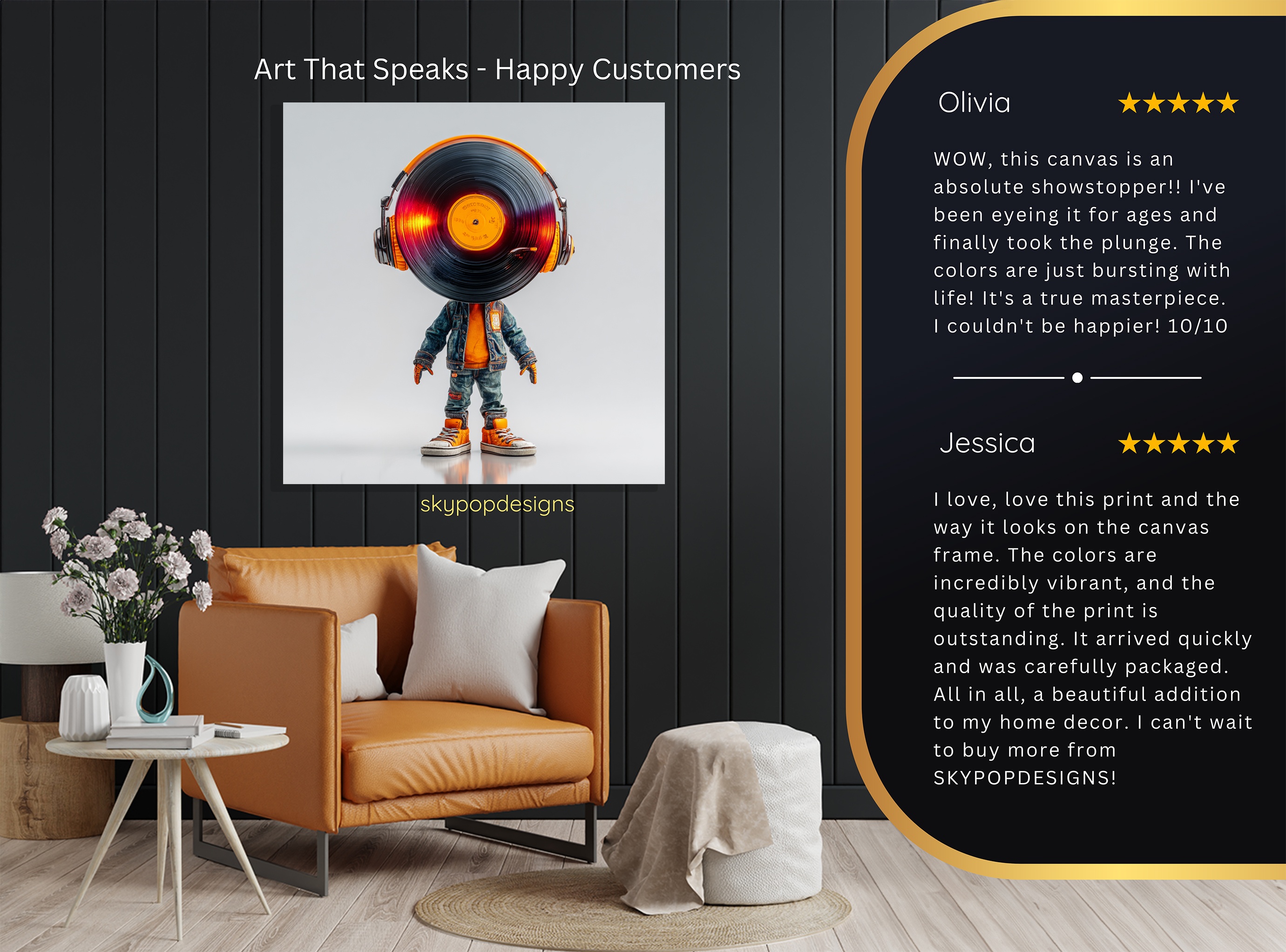 8.jpg Vinyl Record Head Art