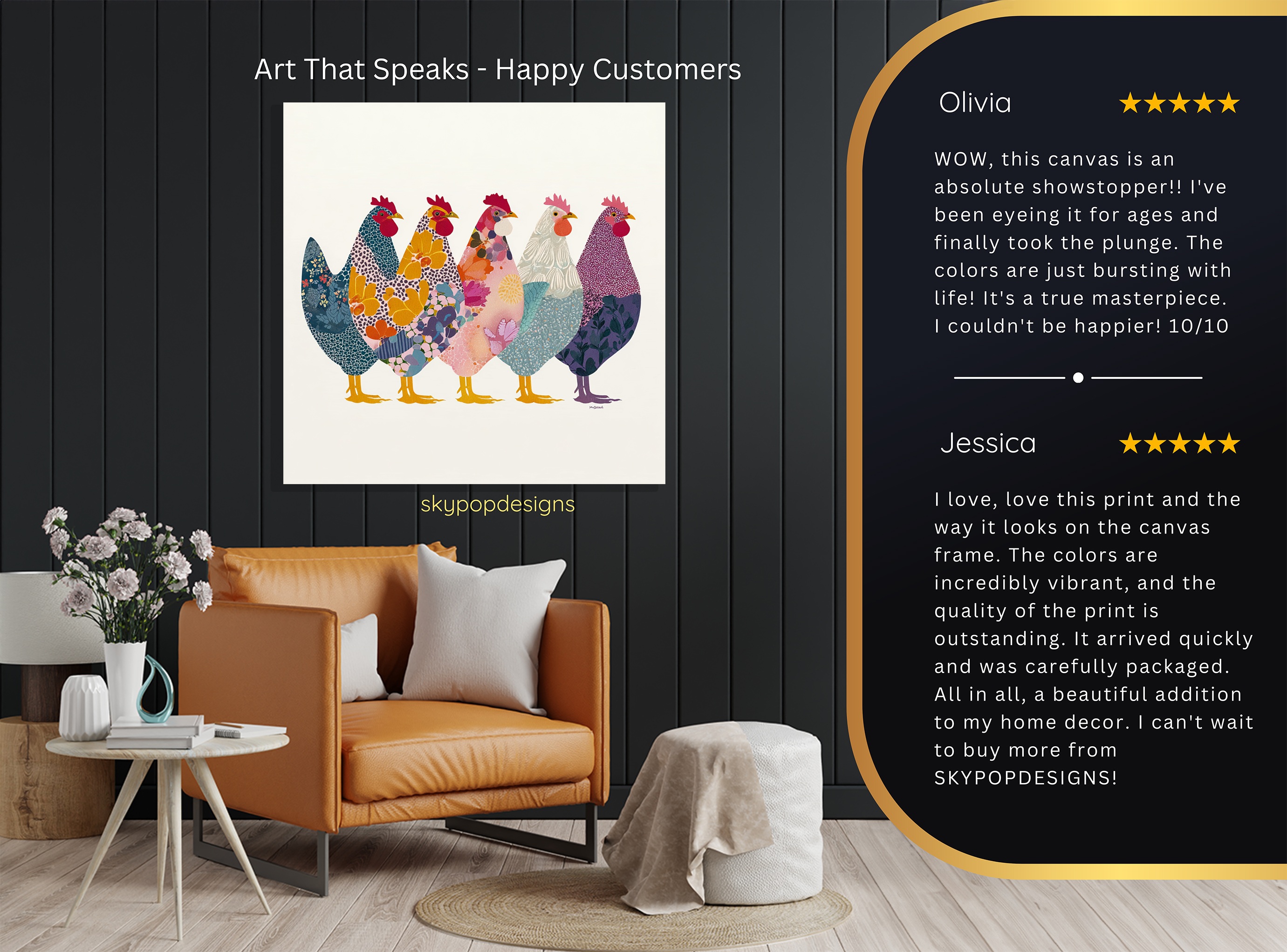 8.jpg Colorful Roosters Art