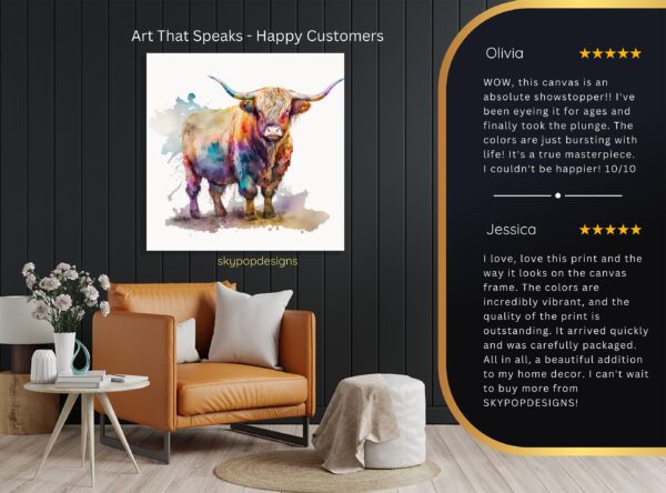 Highland Cow Art