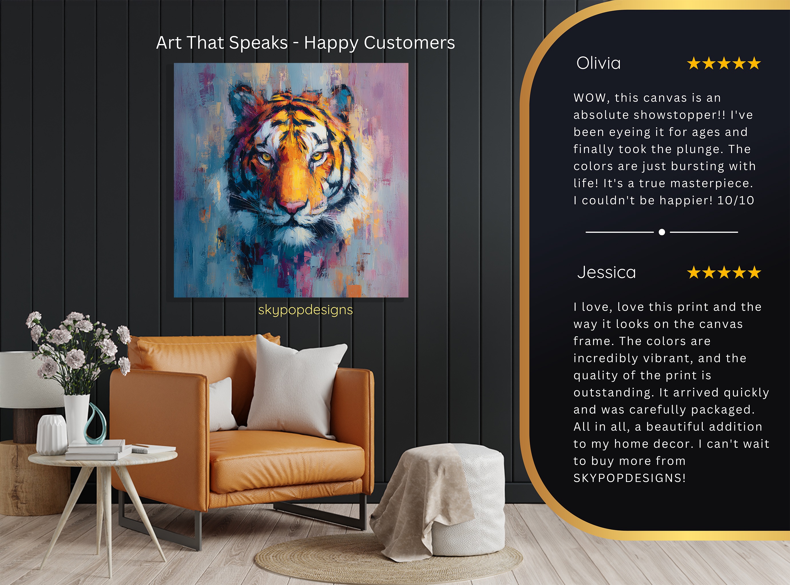 8.jpg Colorful Tiger Art