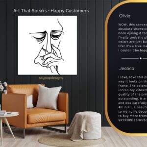 Expressive Line Art Face