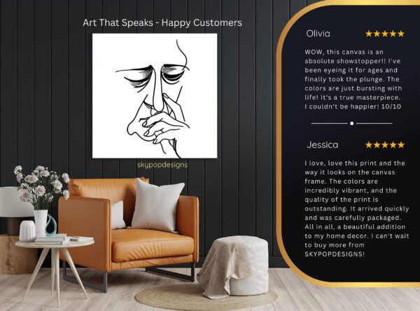 Expressive Line Art Face