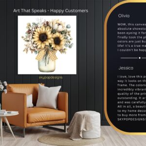 Sunflower Mason Jar Art
