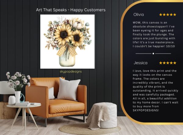 Sunflower Mason Jar Art