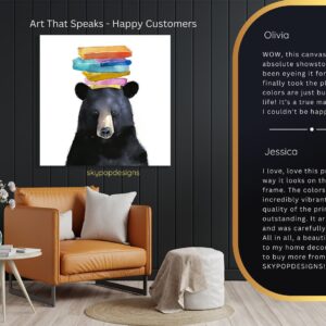 Bear Book Stack Art