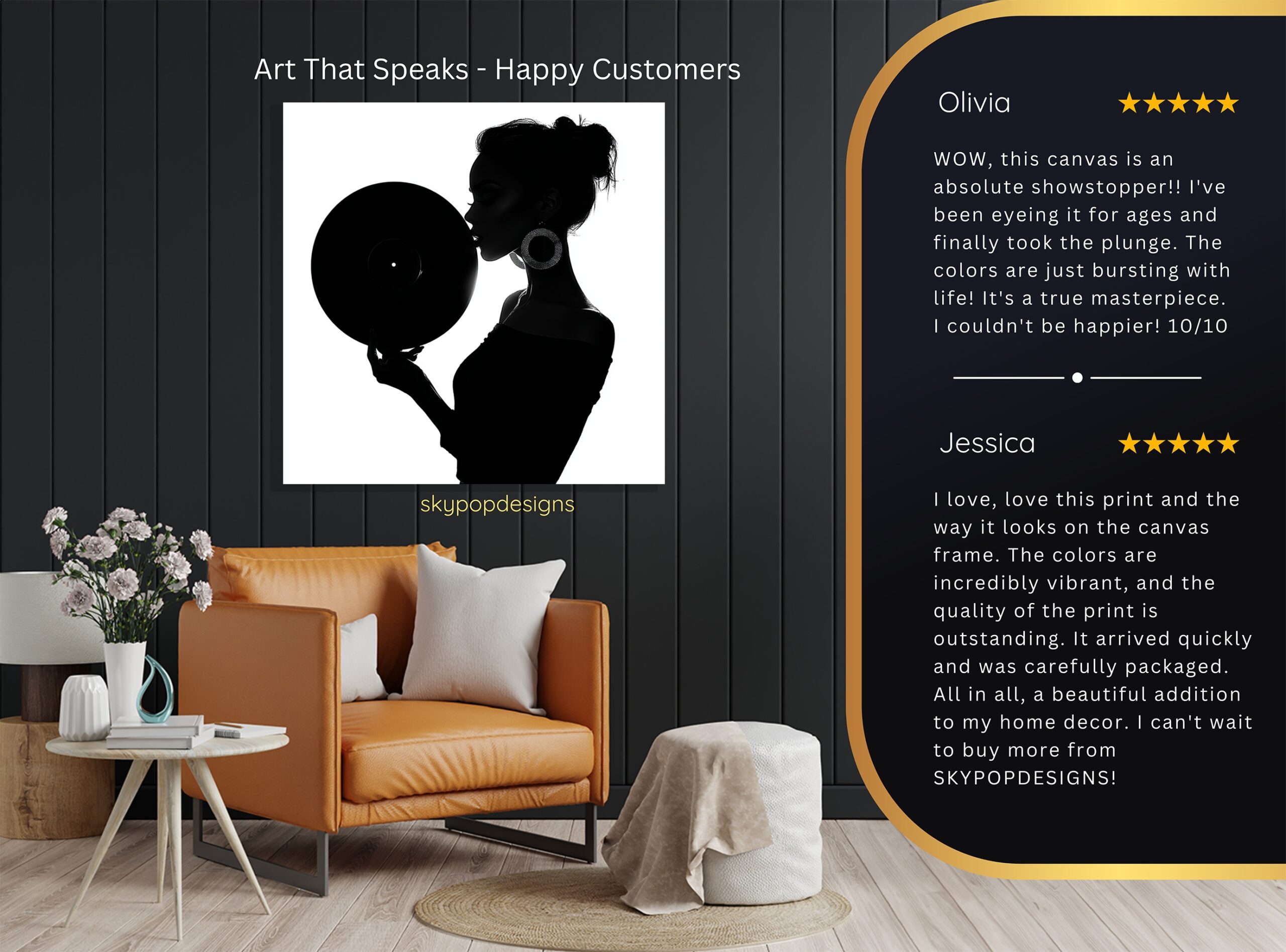 8.jpg Vinyl Record Silhouette Art
