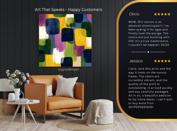 Colorful Geometric Blocks Art