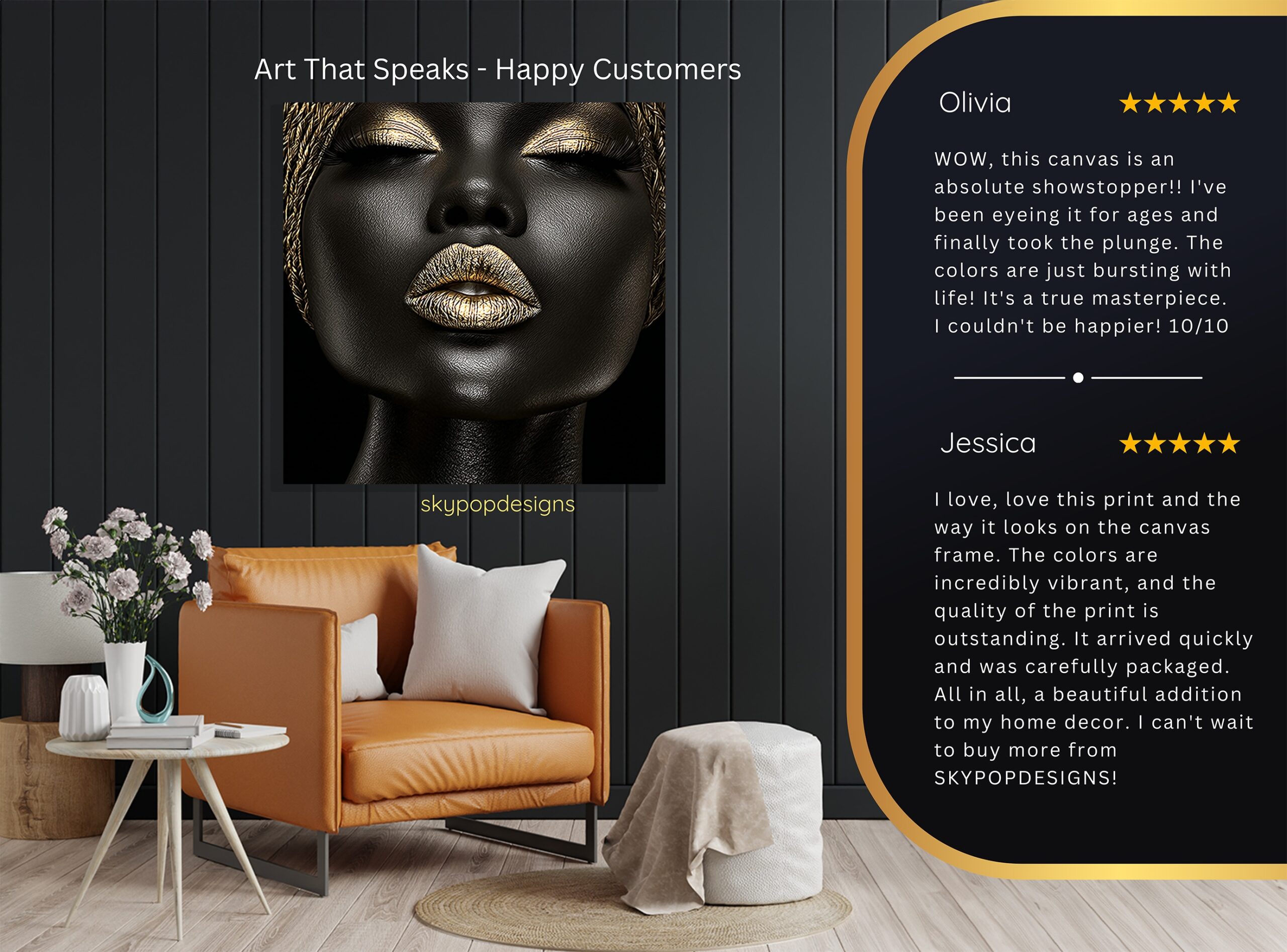8.jpg Golden Lips Portrait Art