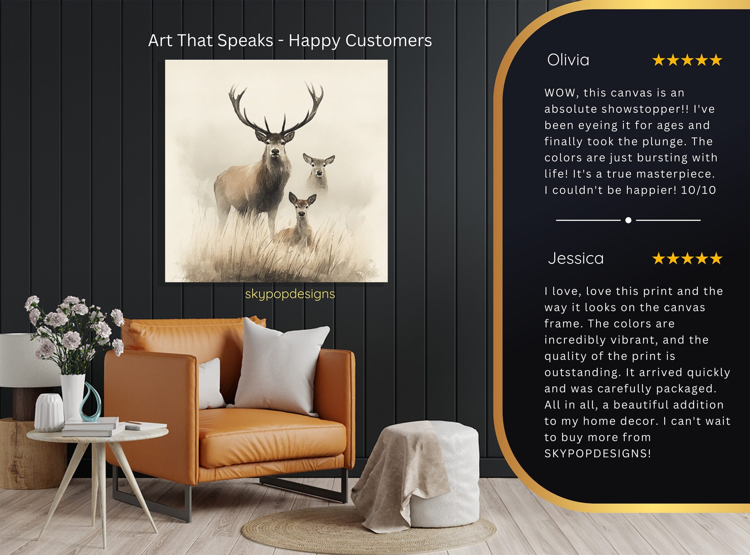 8.jpg Deer Family Art